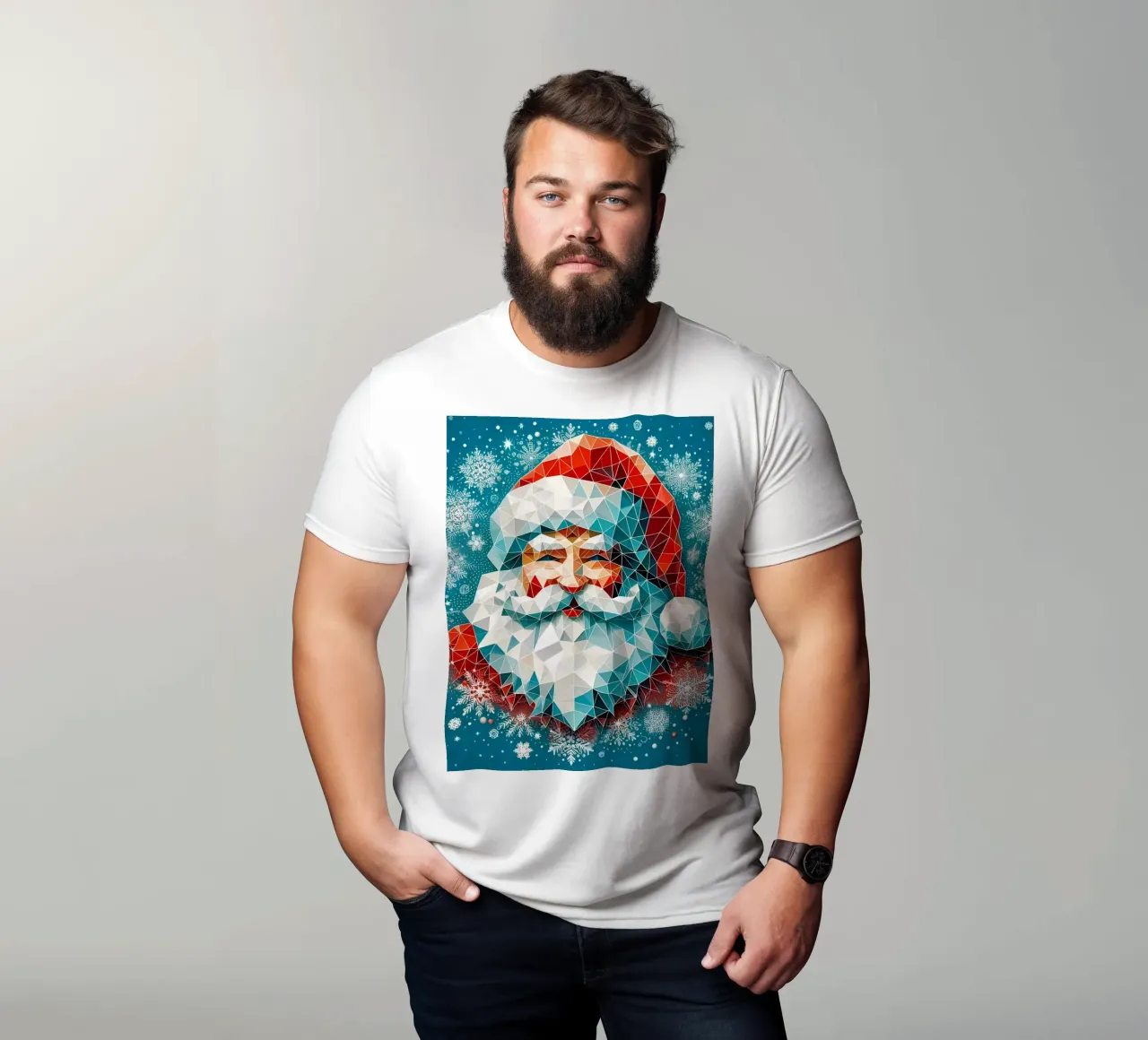 Smiling Santa t-shirt da Digital Naive