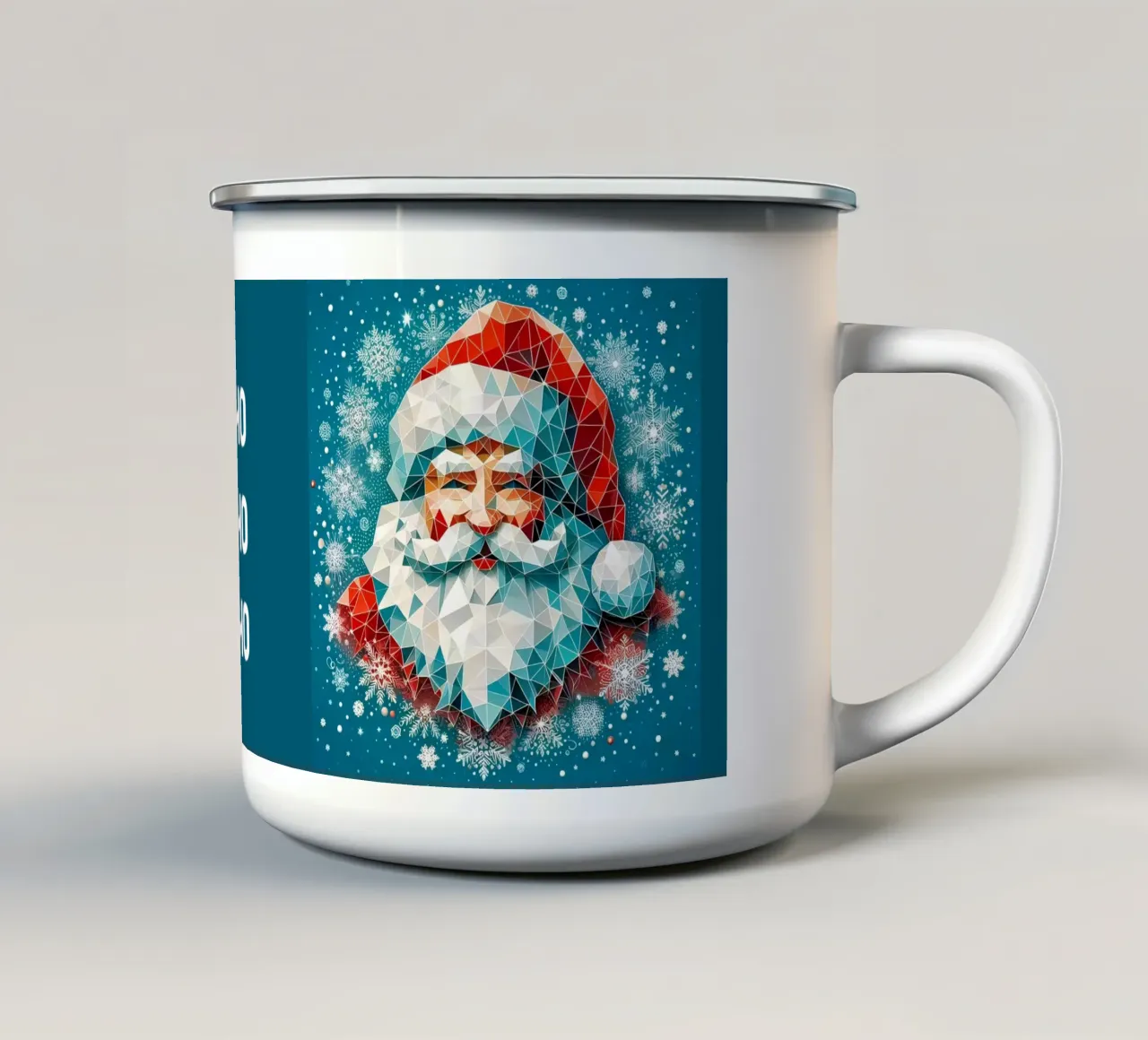 Smiling Santa tazza in smalto da Digital Naive