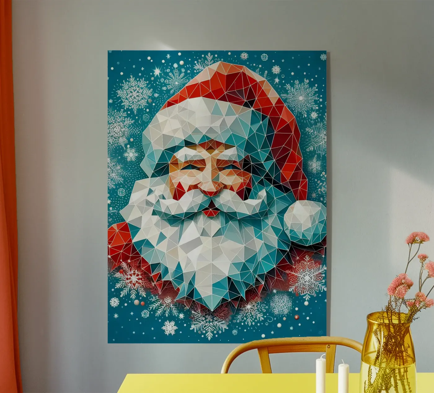 Smiling Santa plexiglas de Digital Naive