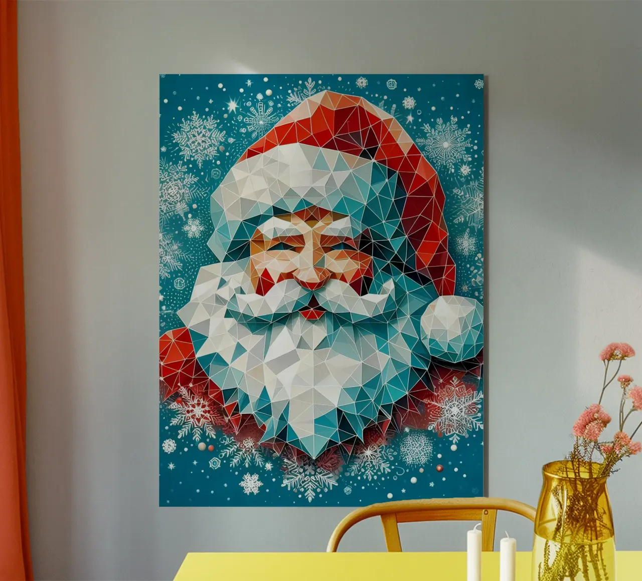Smiling Santa alluminio dibond da Digital Naive
