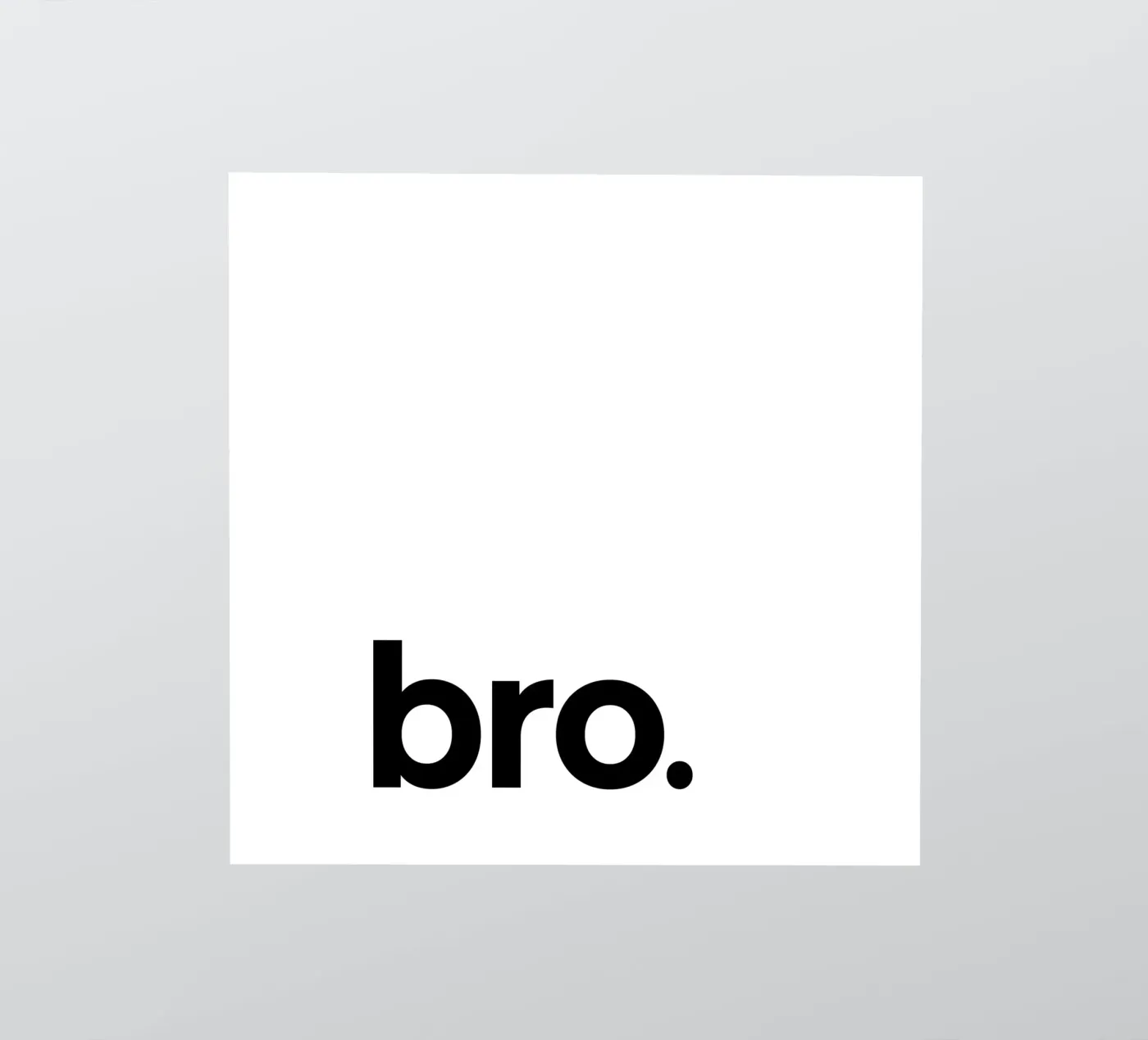 Bro sticker van Paigaam Studio