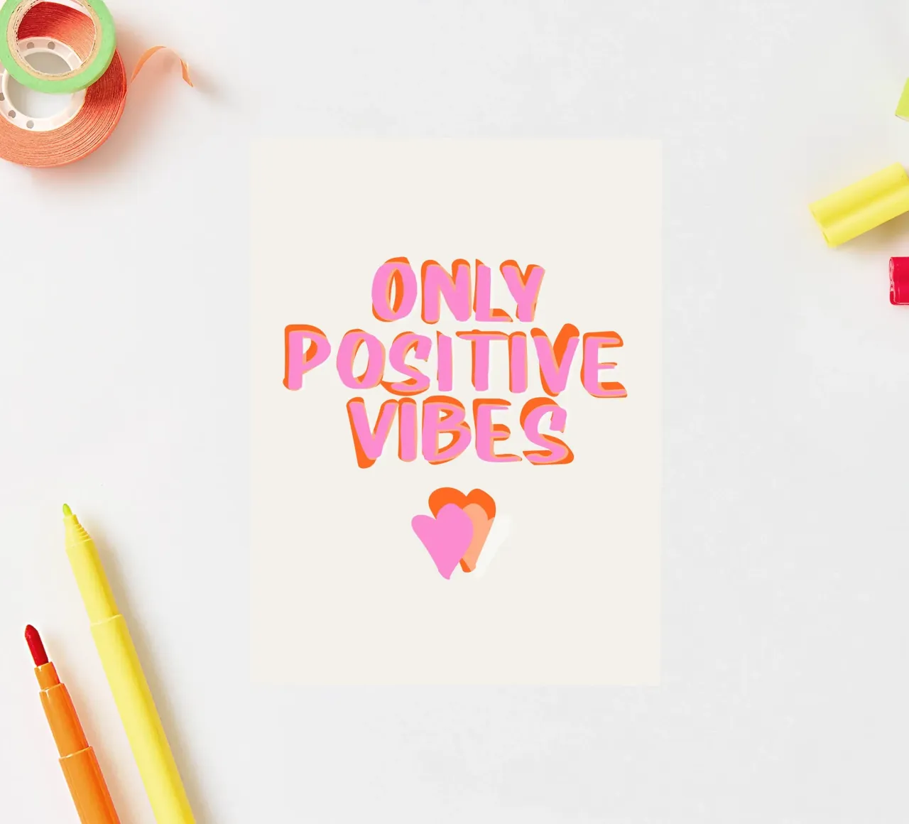 Only positive Vibes Sticker von Malou-Studio