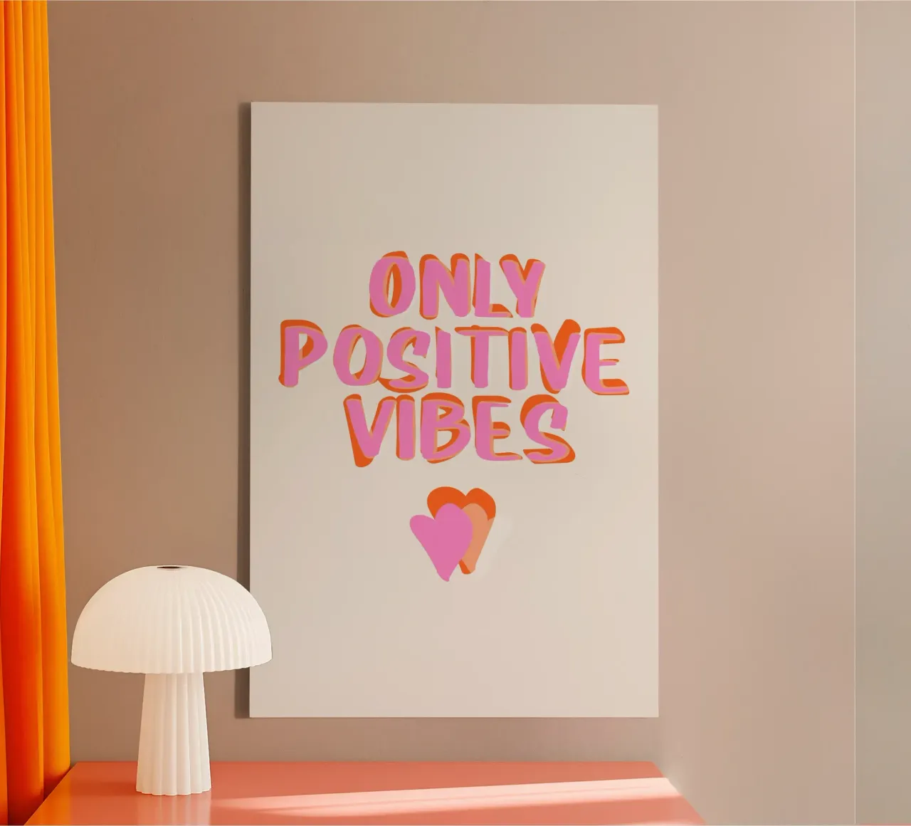 Only positive Vibes tela con Cornice a cassetta da Malou-Studio