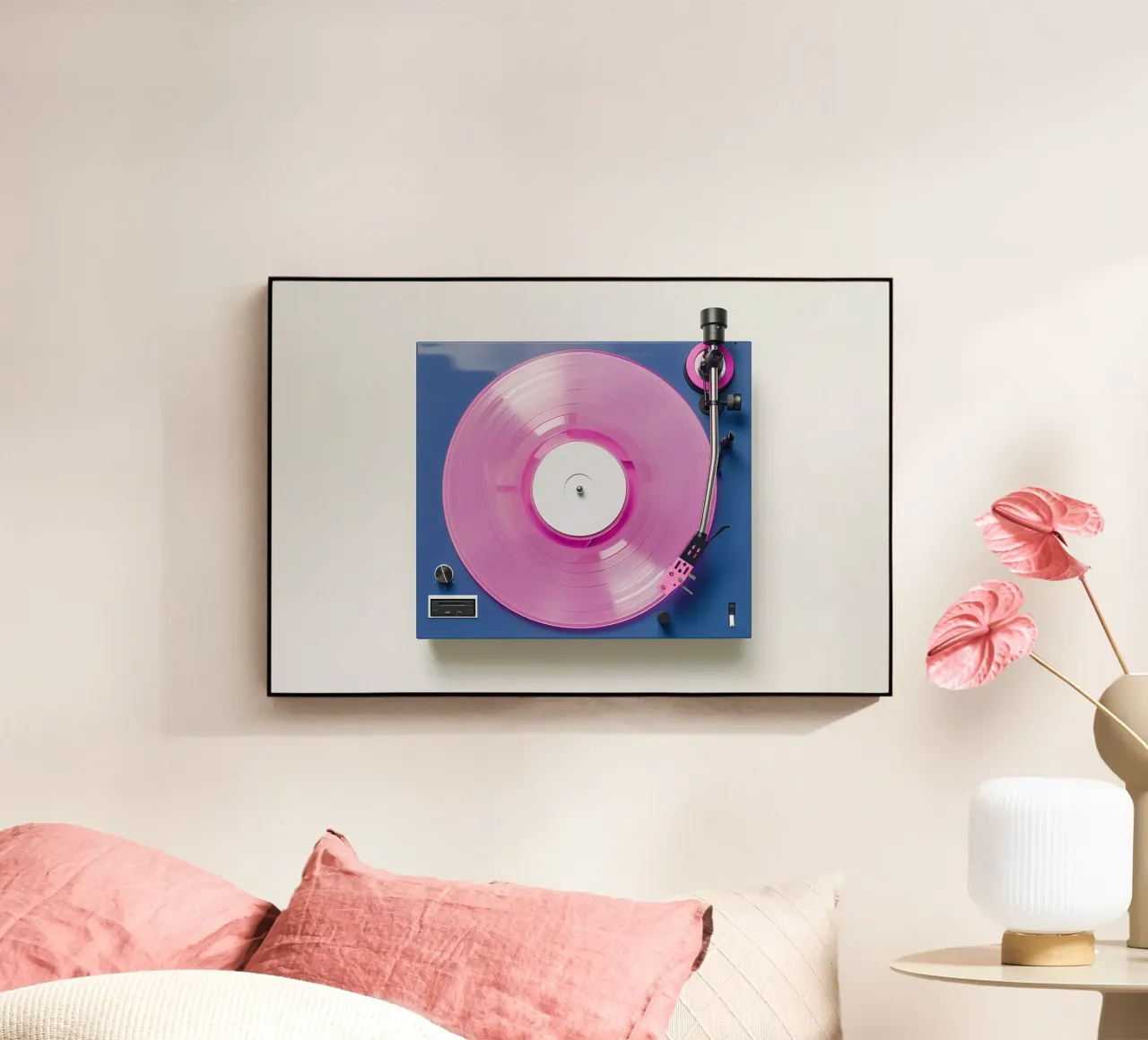 Record Player Blue plexiglass da Malou-Studio