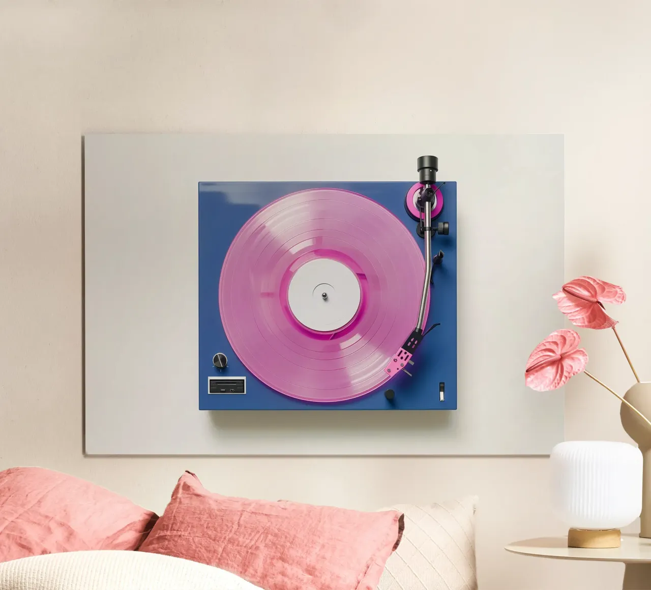 Record Player Blue poster by Malou-Studio