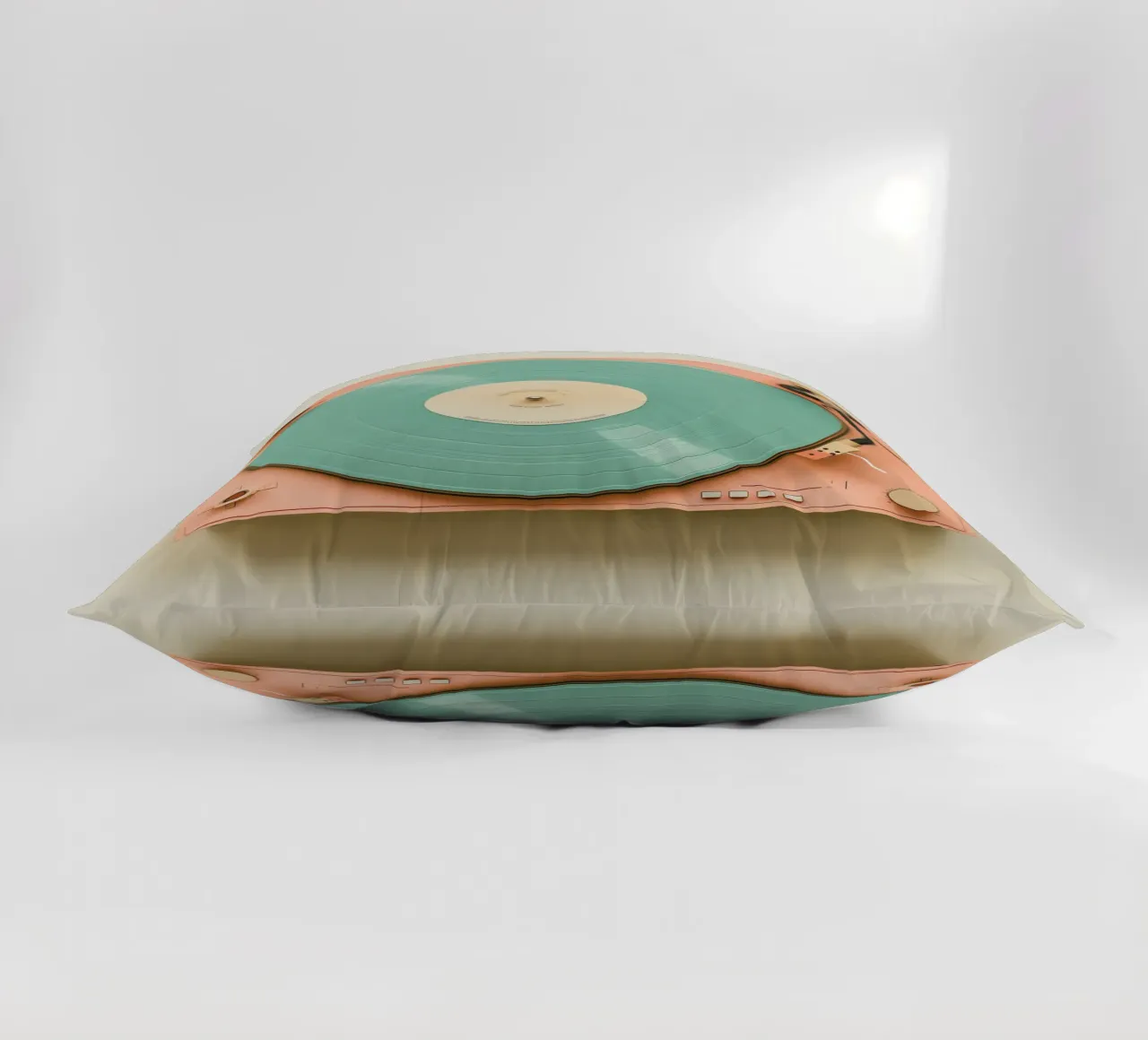 Record Player Peach cuscino da Malou-Studio