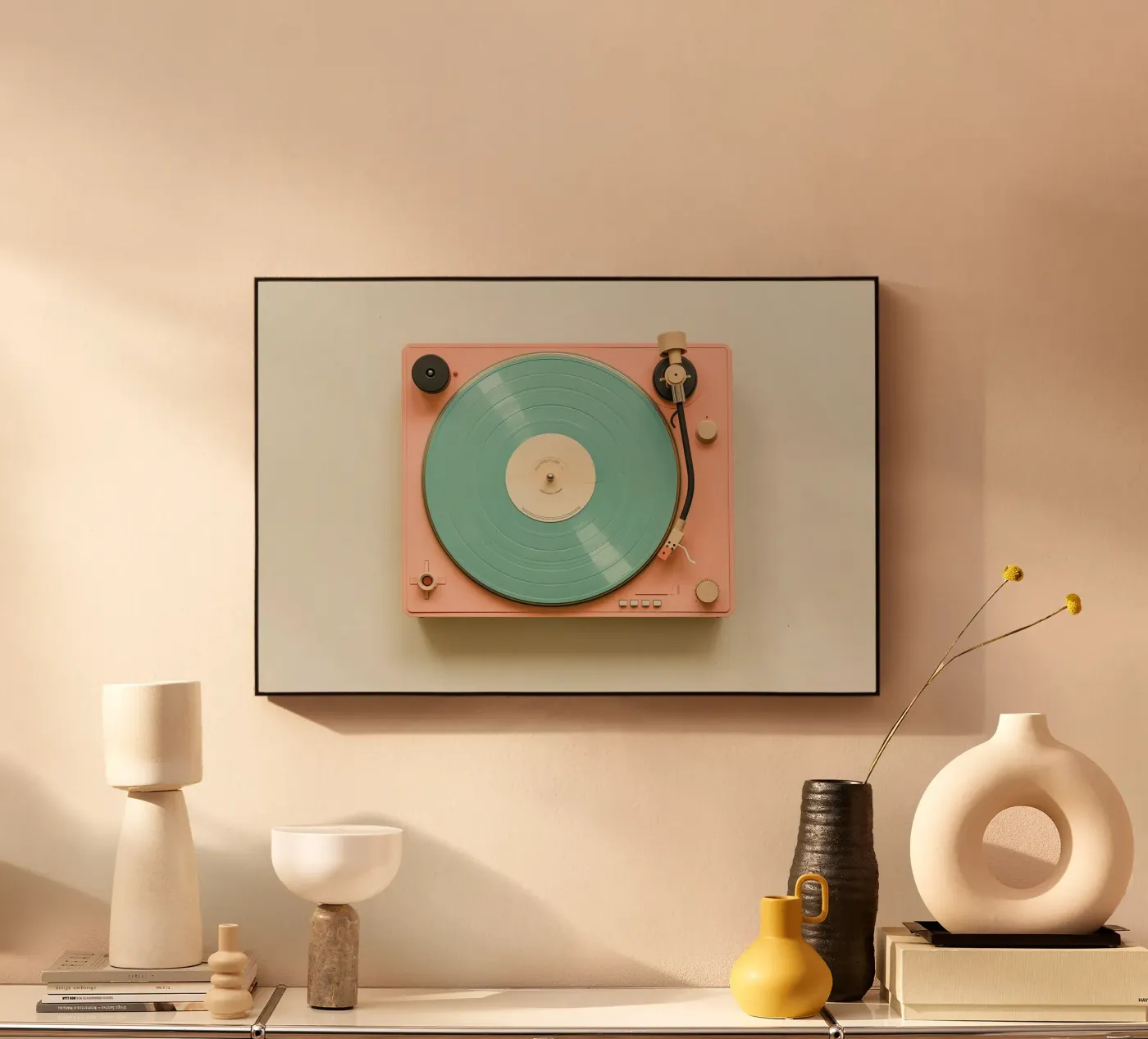 Record Player Peach plexiglass da Malou-Studio