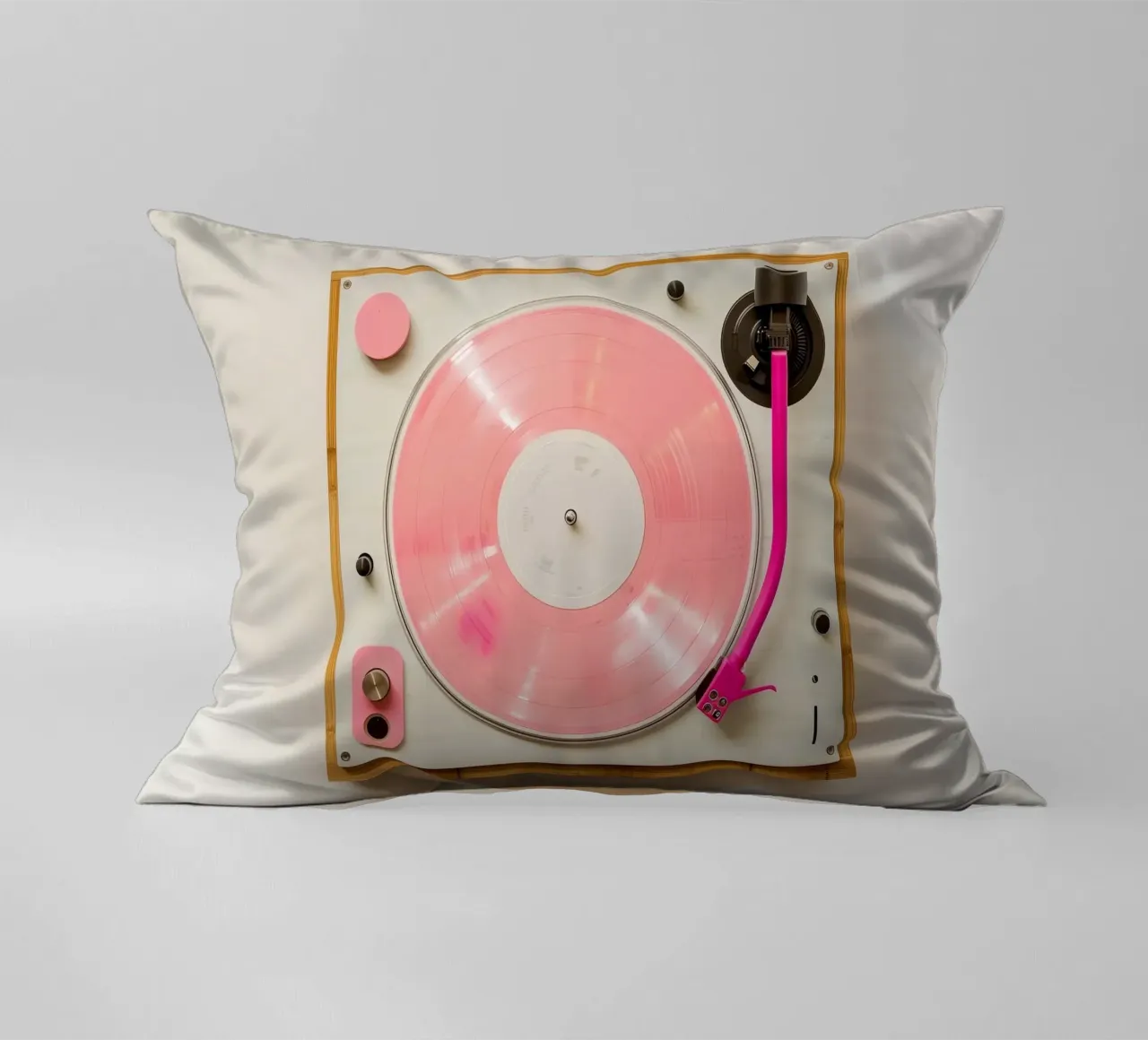 Record Player Pink cuscino da Malou-Studio