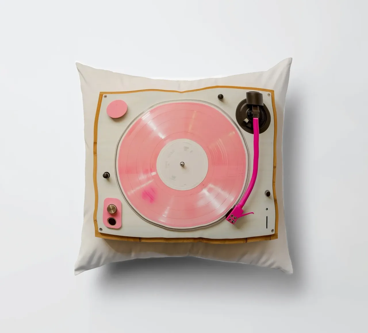 Record Player Pink cuscino da Malou-Studio