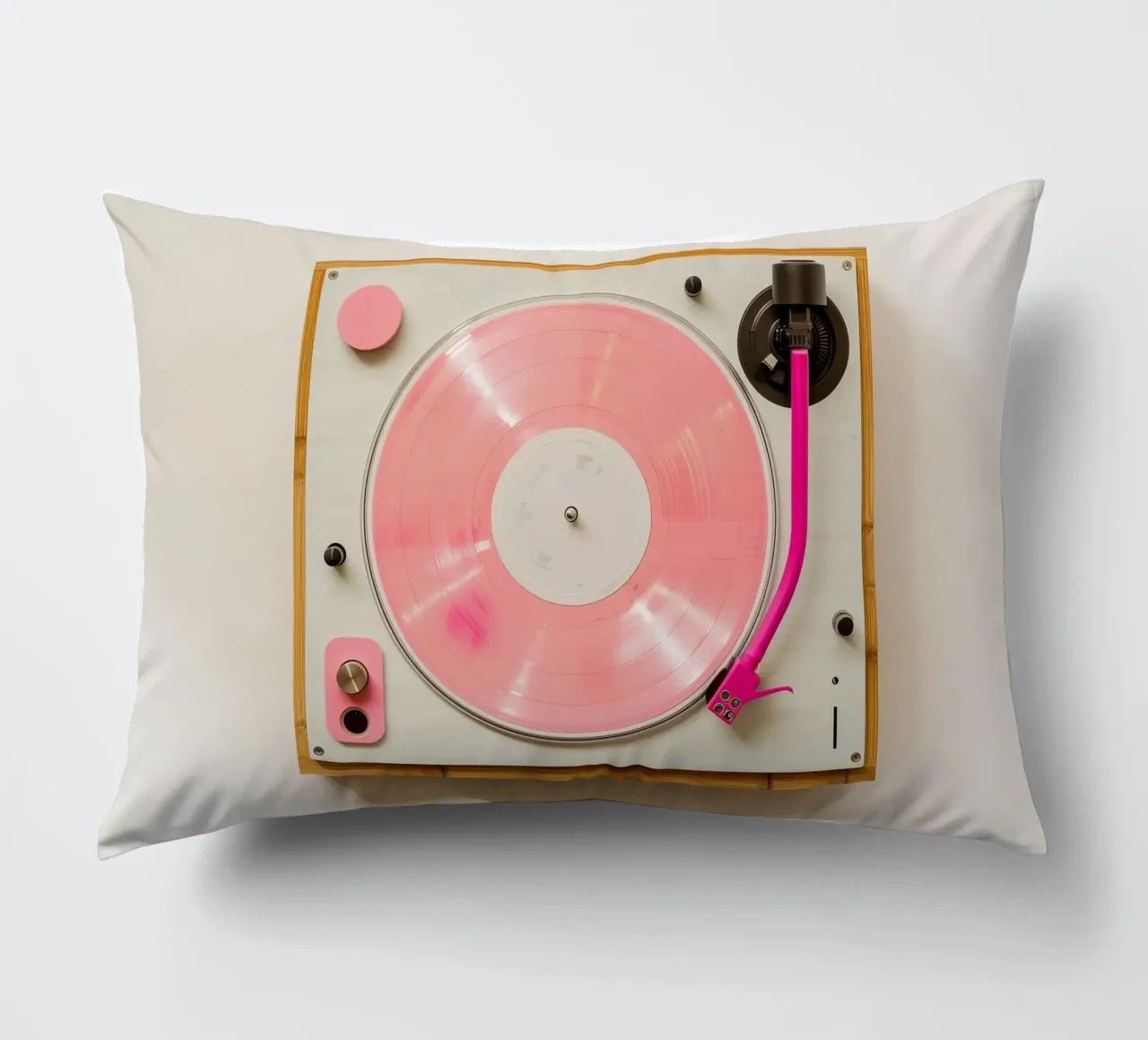 Record Player Pink cuscino da Malou-Studio