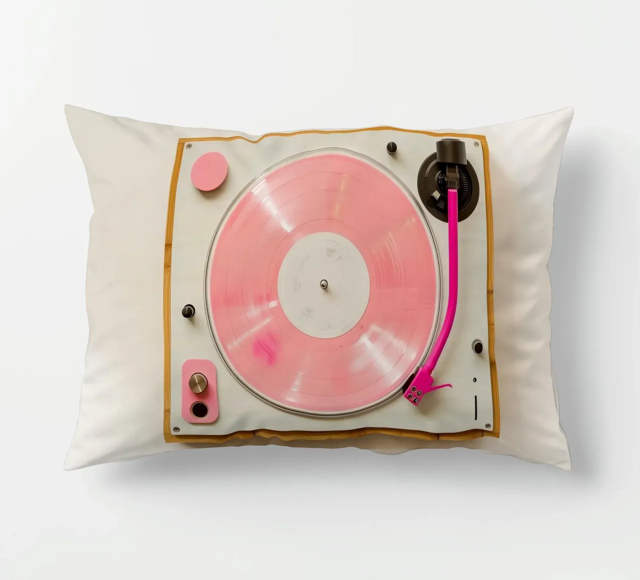 Record Player Pink cuscino da Malou-Studio