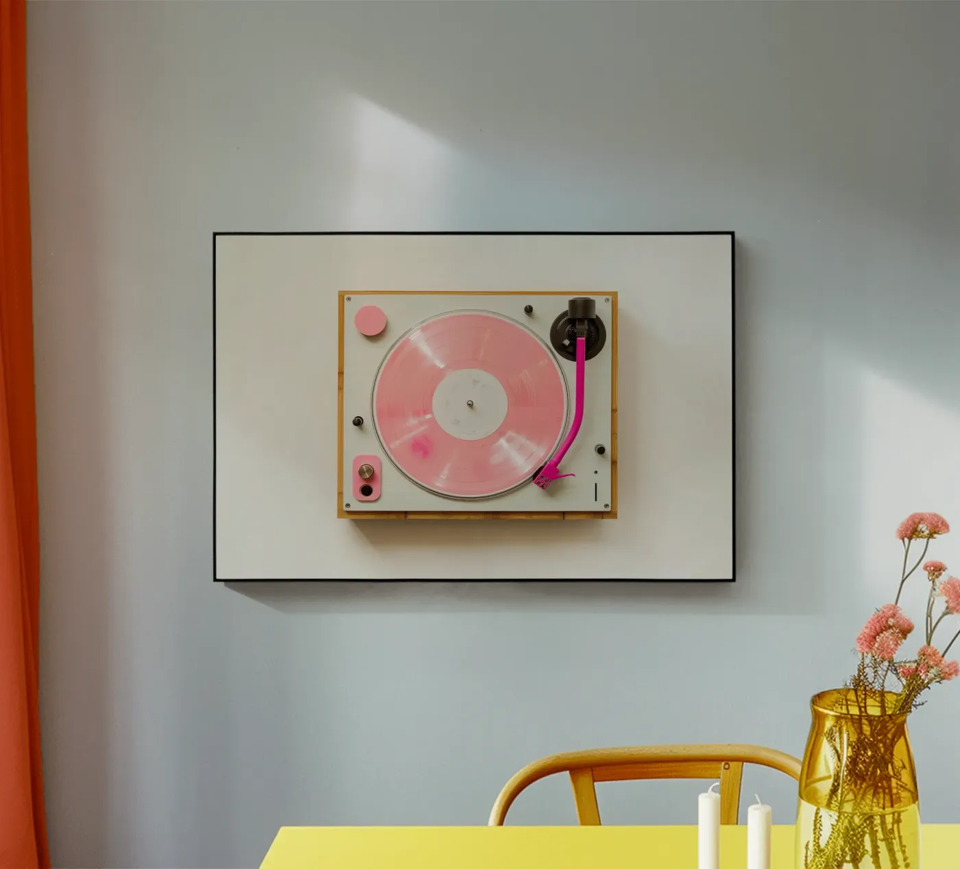 Record Player Pink plexiglass da Malou-Studio