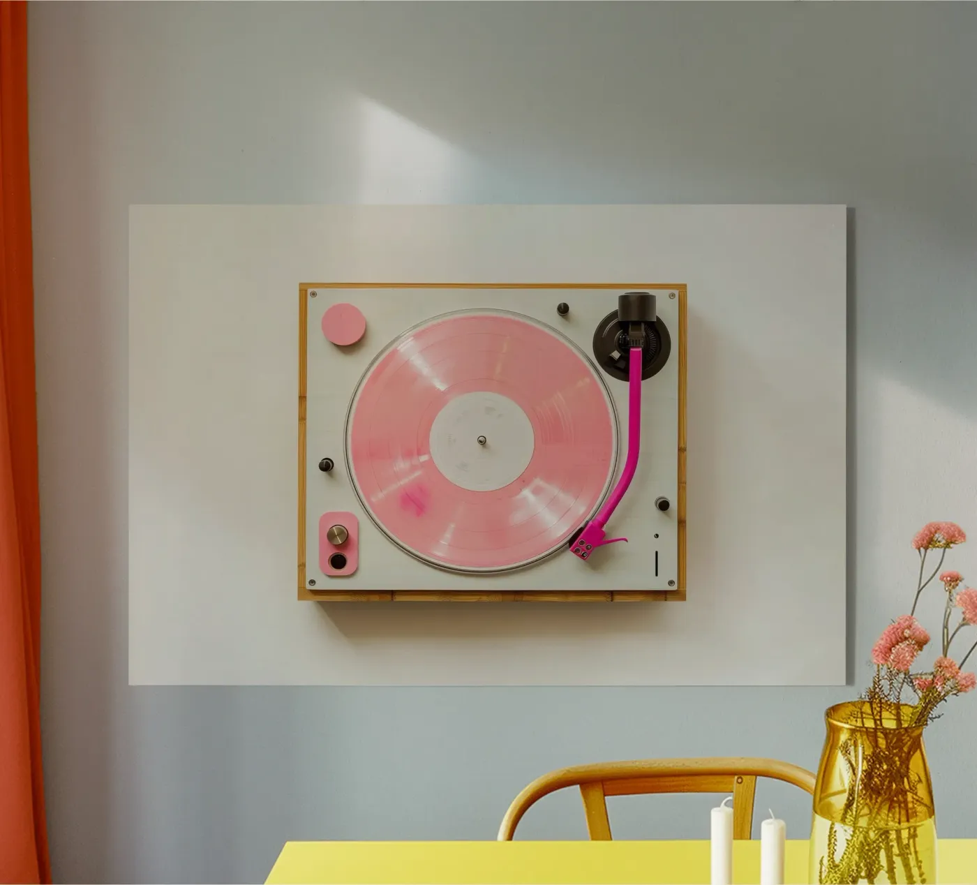 Record Player Pink plexiglass da Malou-Studio