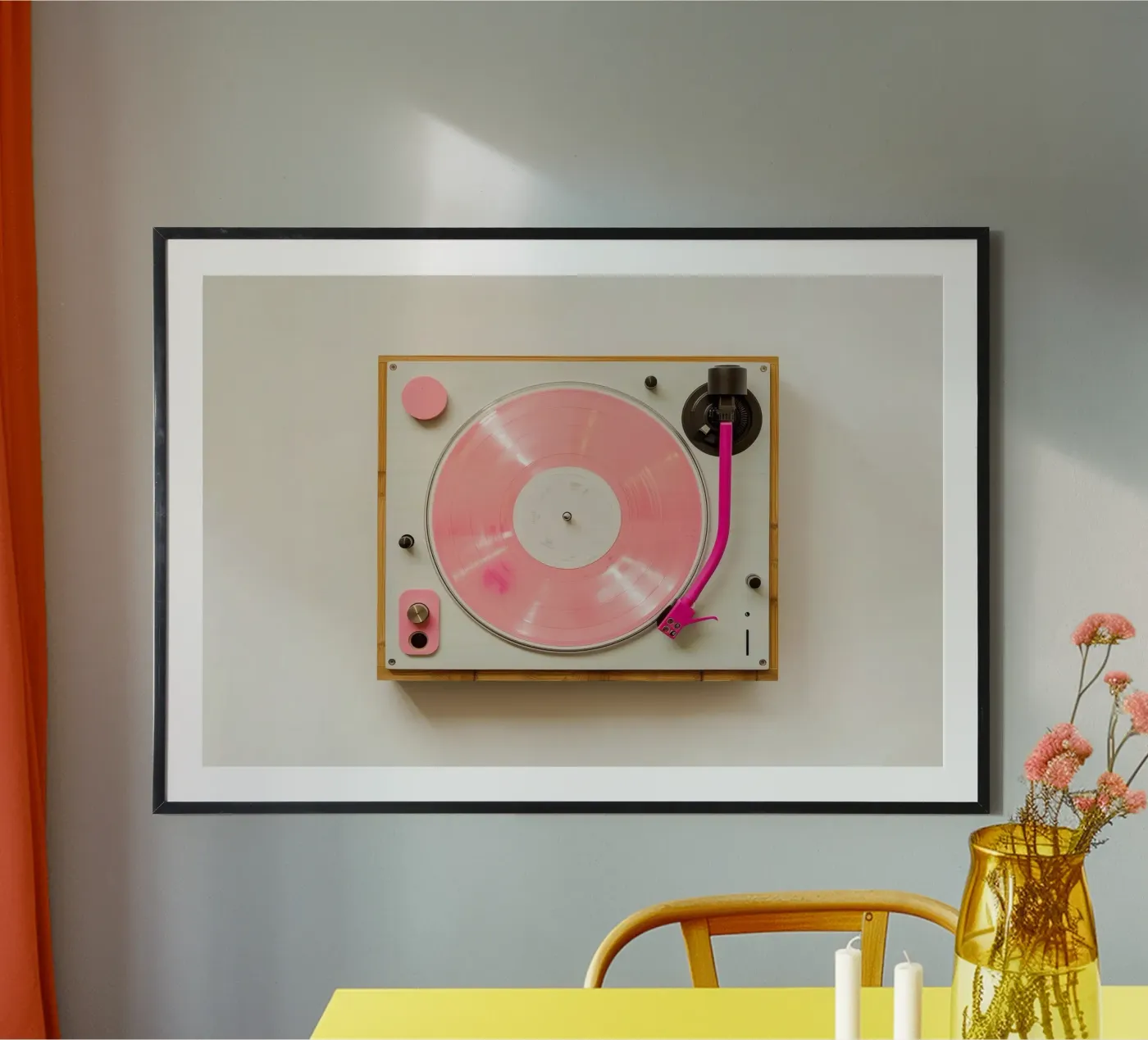 Record Player Pink poster da Malou-Studio
