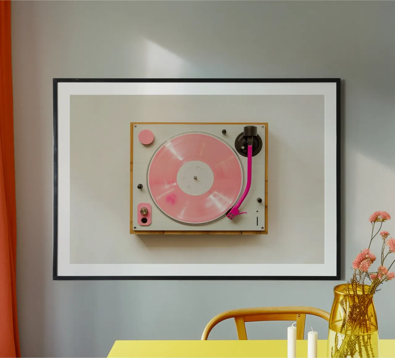 Record Player Pink poster da Malou-Studio