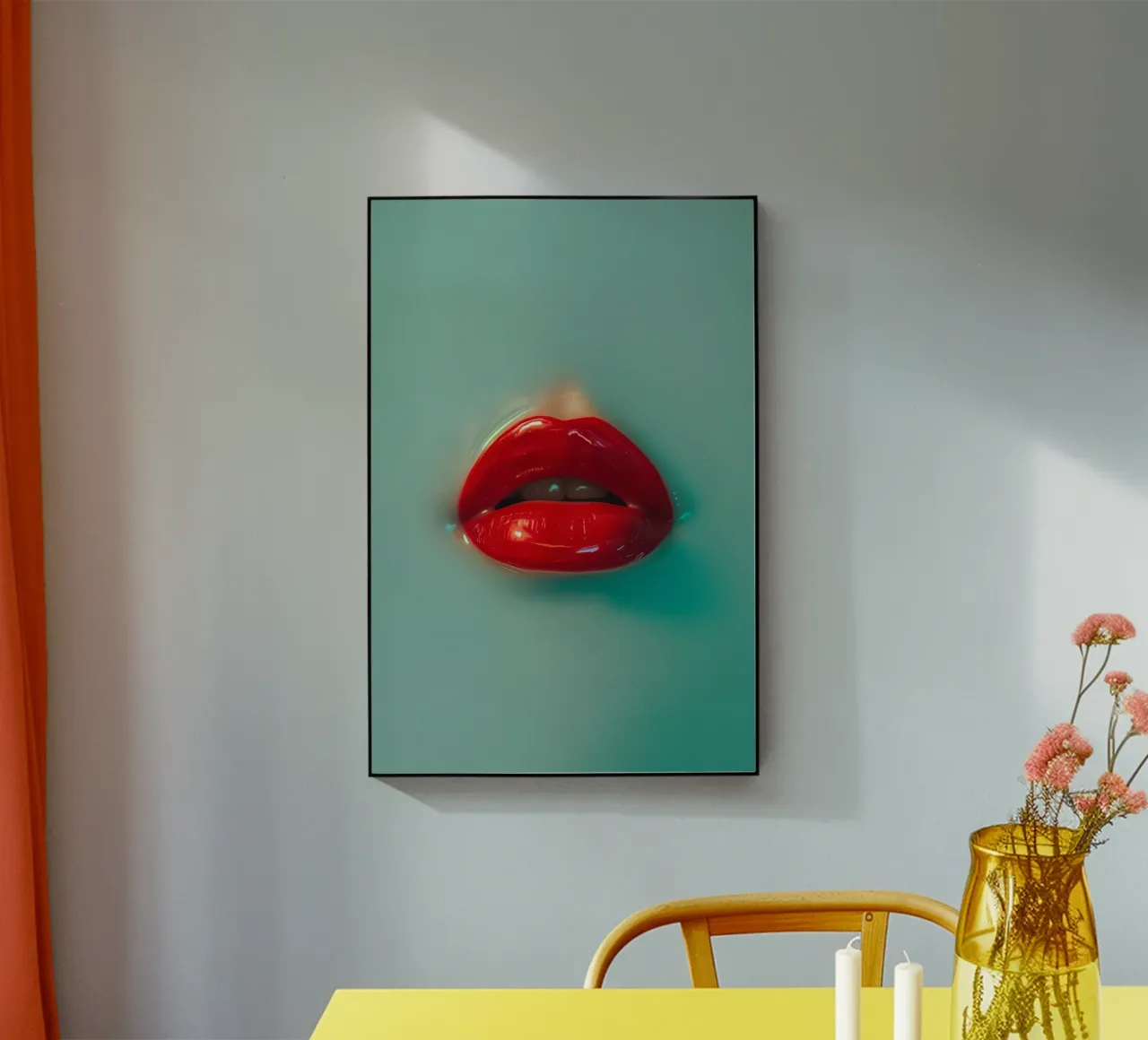 Labios rojos metacrilato de Malou-Studio
