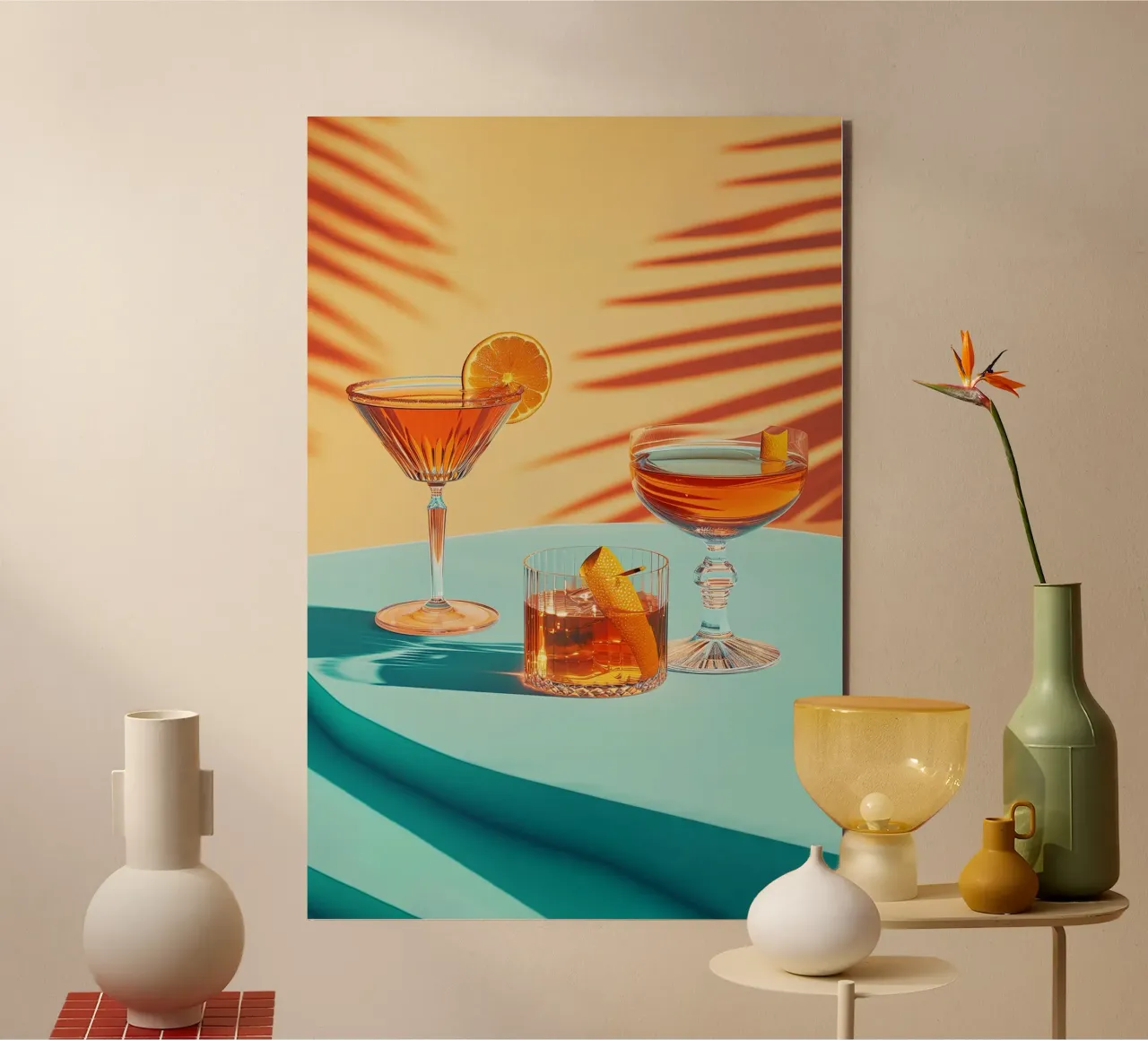 Retro Cocktails alluminio dibond da Malou-Studio