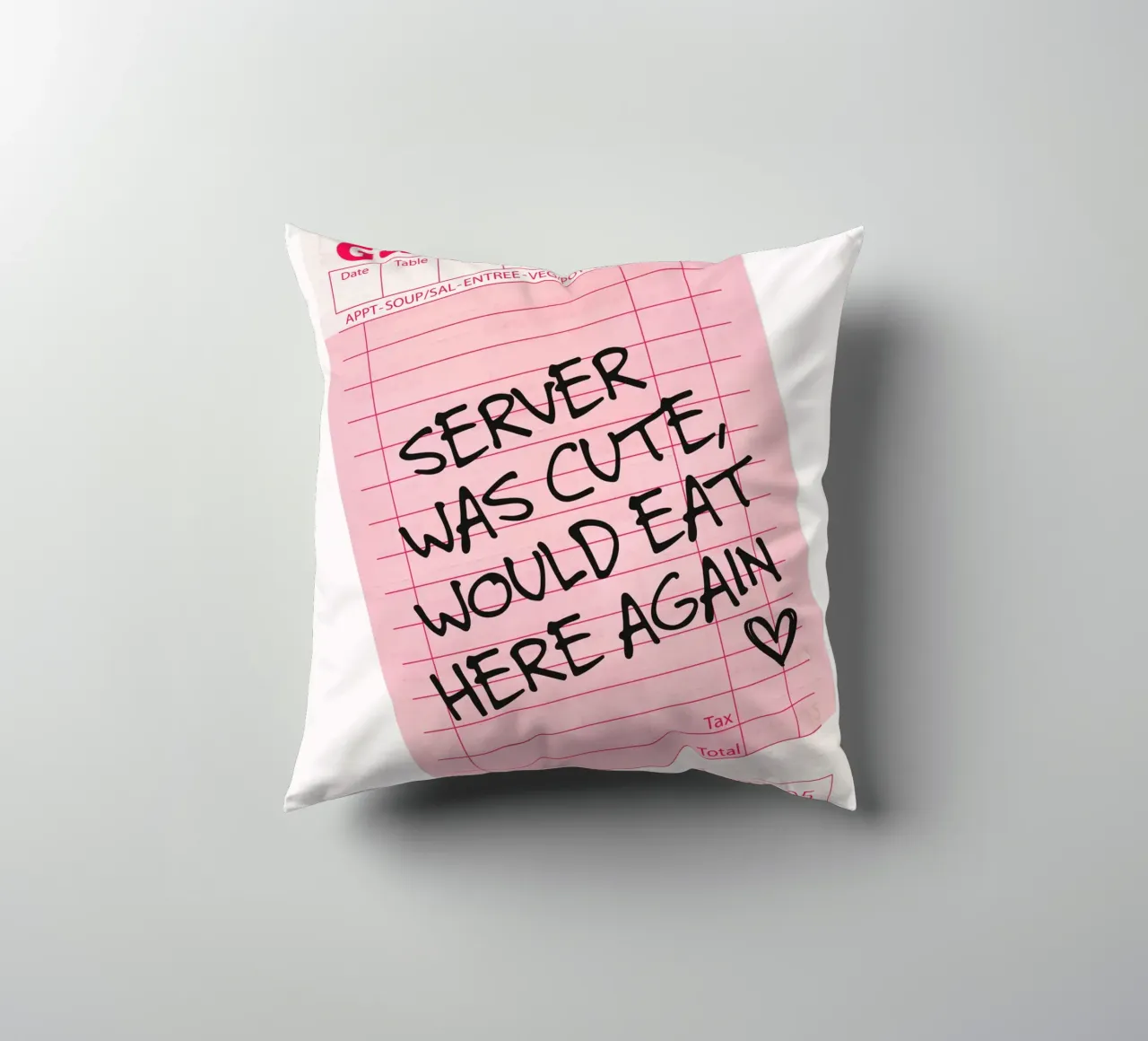 Guest Check - Server was cute decorative cushion by Malou-Studio
