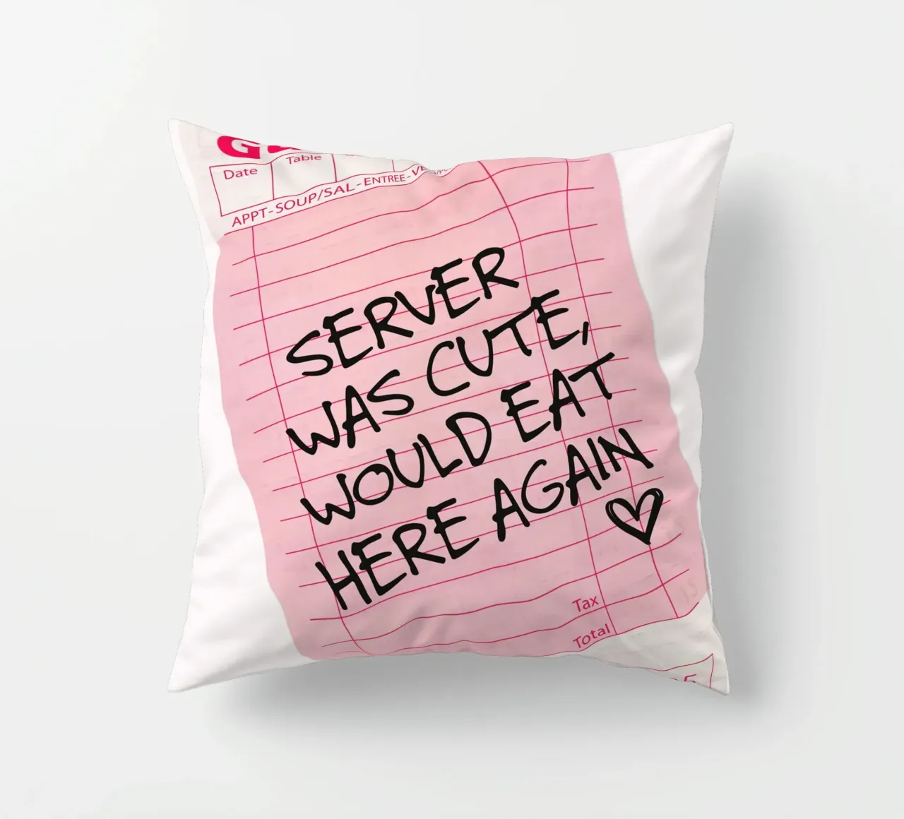 Guest Check - Server was cute decorative cushion by Malou-Studio