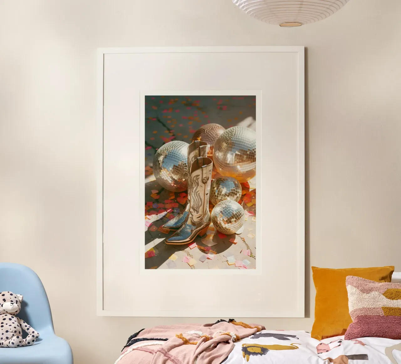Stivali da cowgirl in argento poster da Malou-Studio