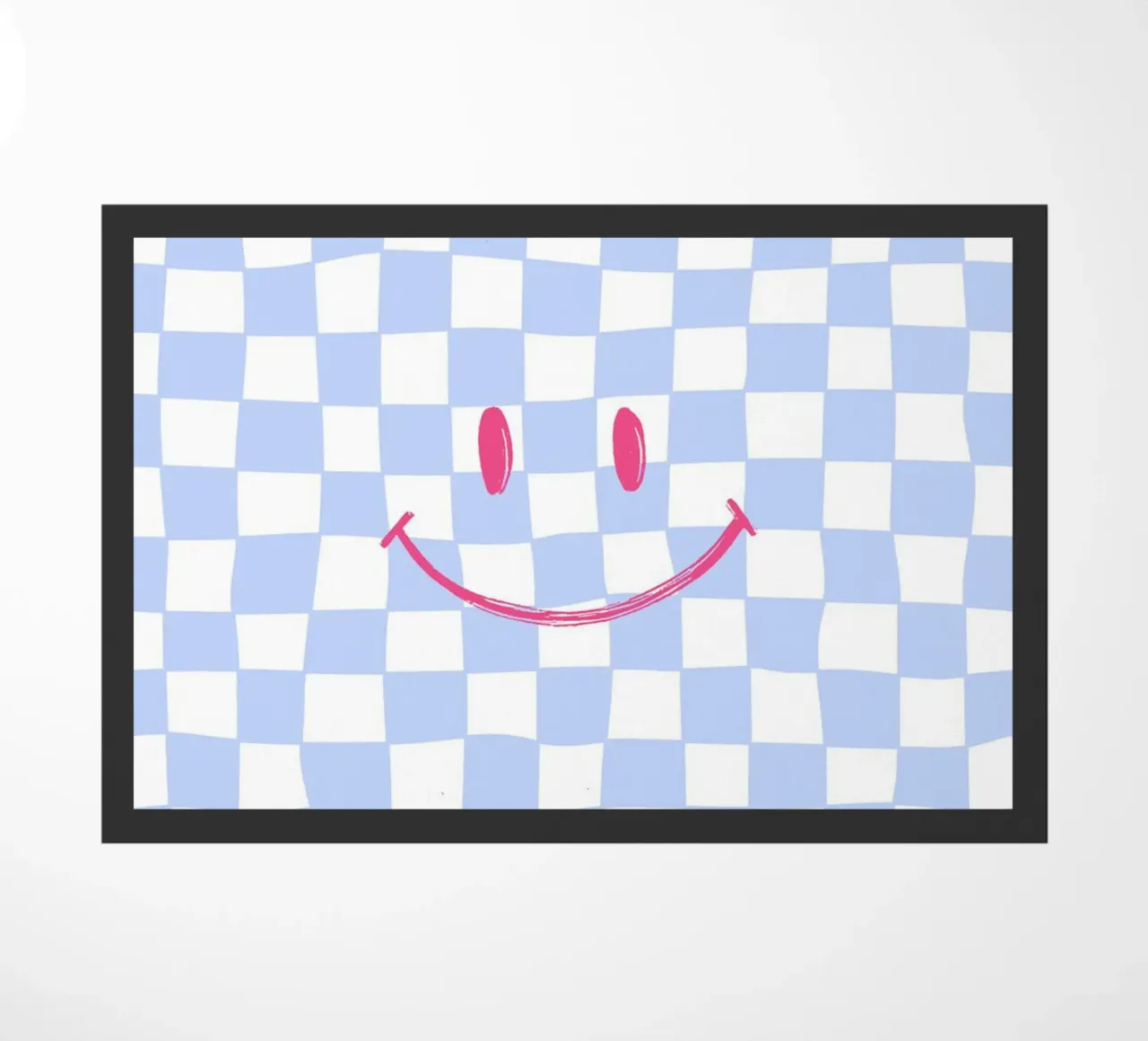 Sorriso quadrato blu zerbino da Malou-Studio