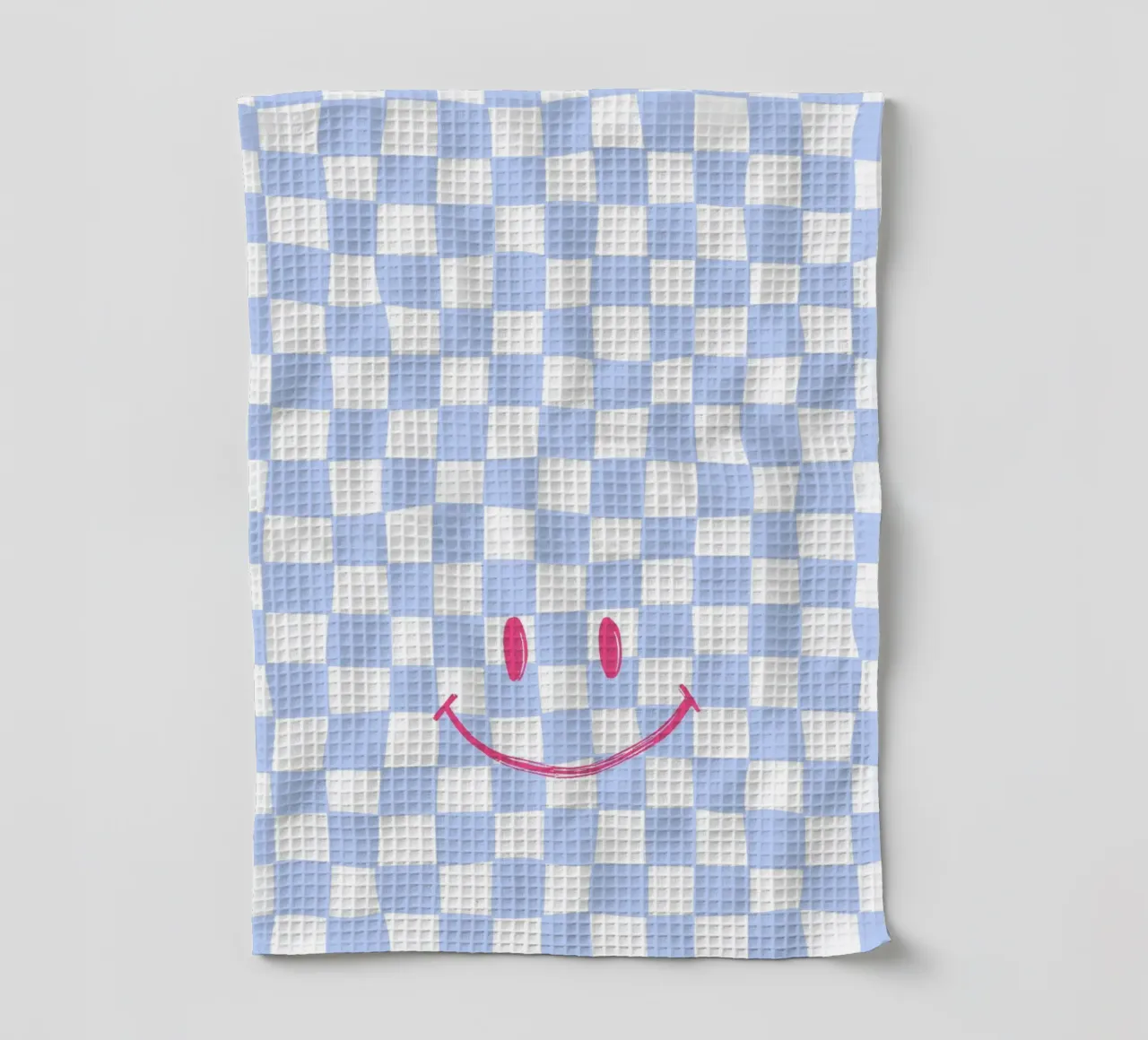 Square Smile bleu torchon de Malou-Studio