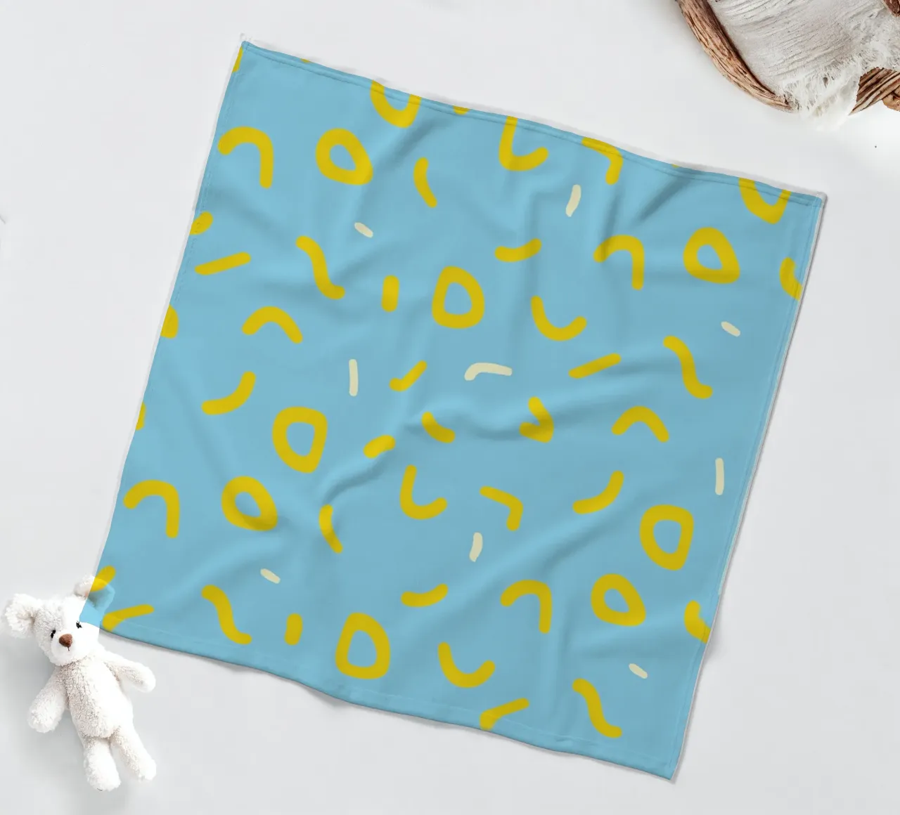 Spruzzi blu coperta in pile da Malou-Studio