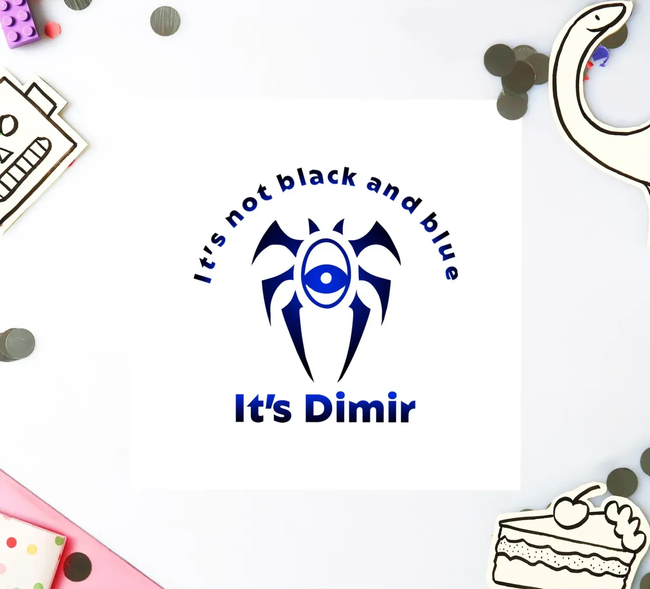 Ce n'est pas noir et bleu C'est Dimir autocollant de Loobs