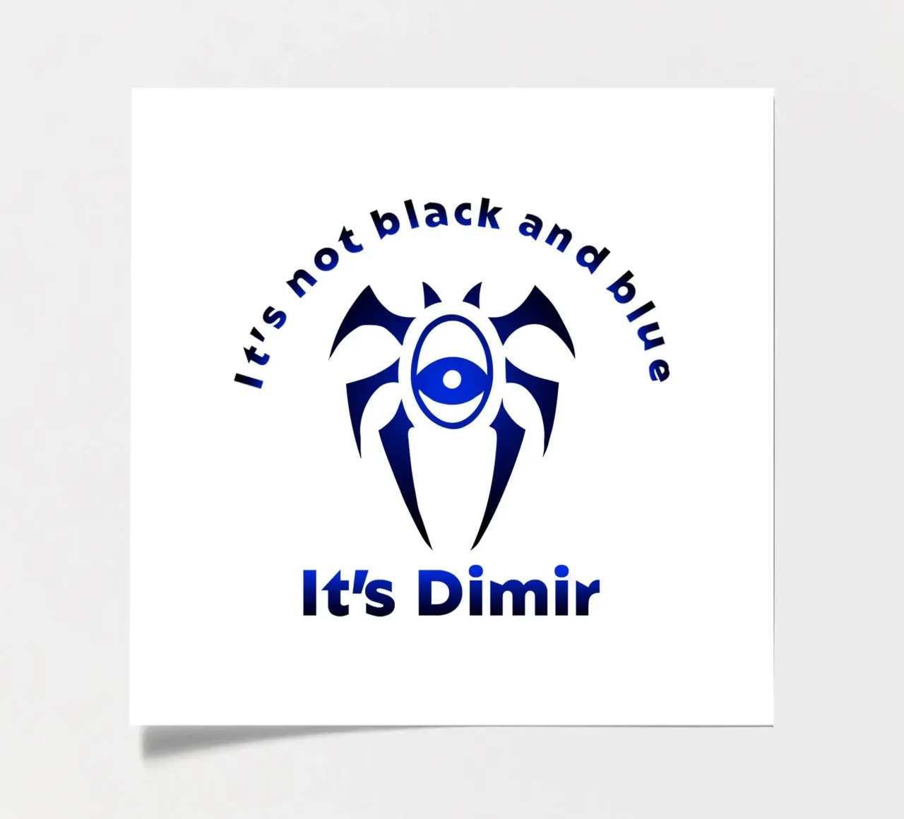 Ce n'est pas noir et bleu C'est Dimir planche autocollant de Loobs