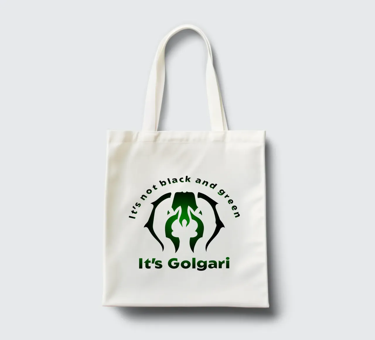 Non è nero e verde, è Golgari. borsa in juta da Loobs