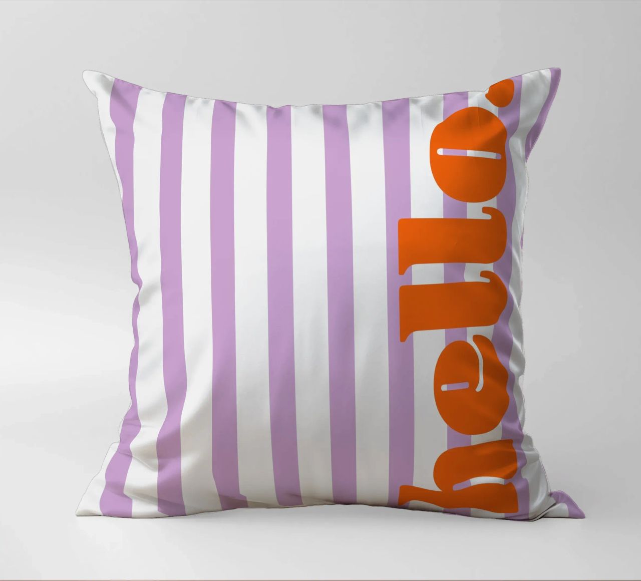 Bonjour - Rayures Lilas coussin de Malou-Studio