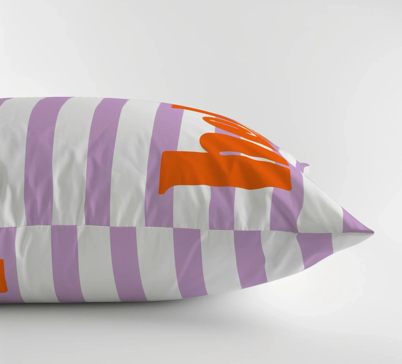 Bonjour - Rayures Lilas coussin de Malou-Studio