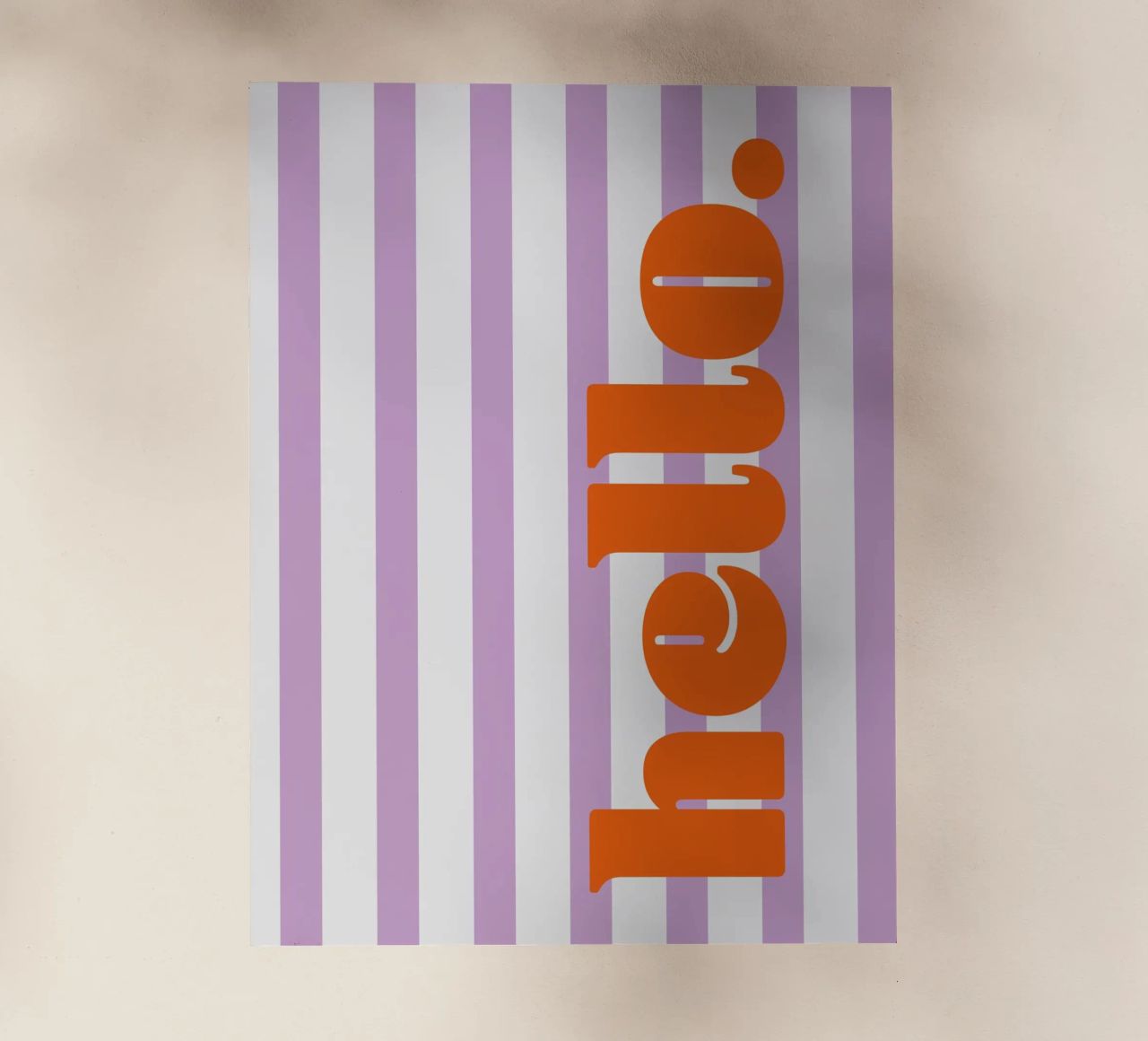 Bonjour - Rayures Lilas film rétro-éclairé de Malou-Studio