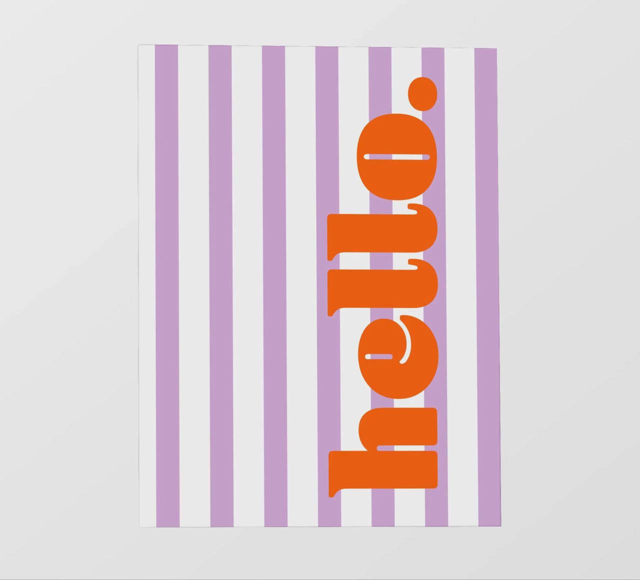 Bonjour - Rayures Lilas film rétro-éclairé de Malou-Studio