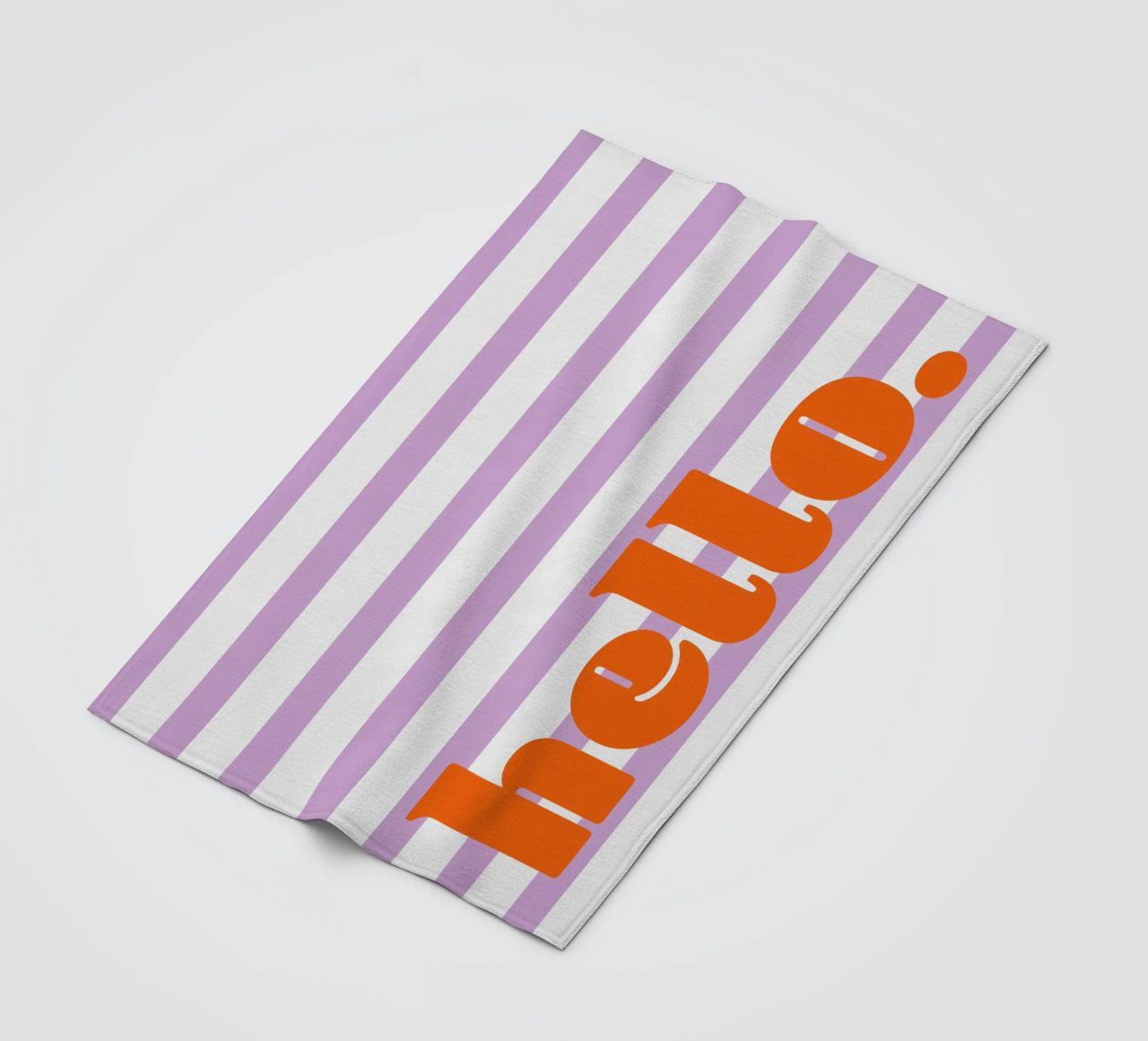 Bonjour - Rayures Lilas plaid polaire de Malou-Studio