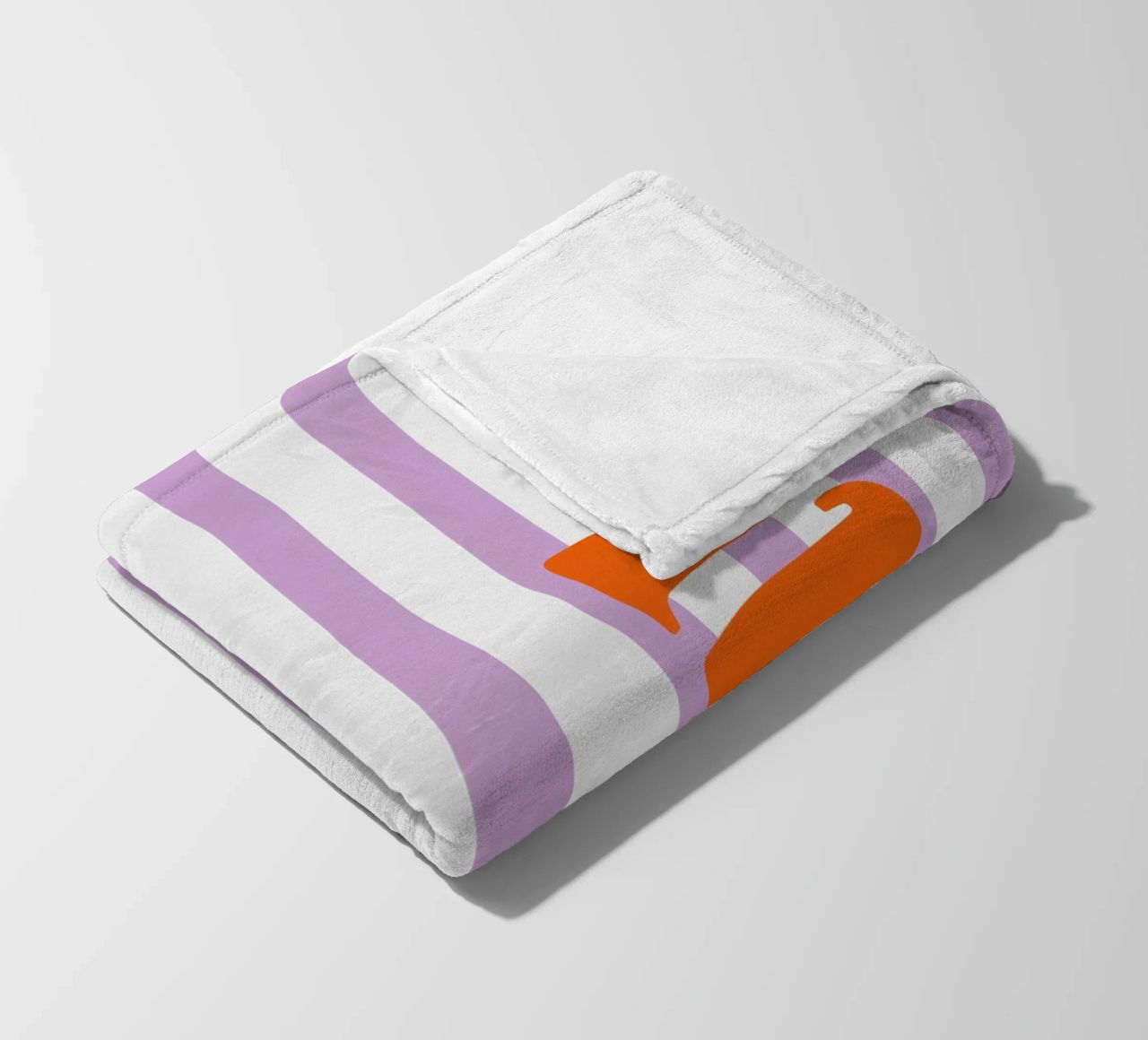 Bonjour - Rayures Lilas plaid polaire de Malou-Studio