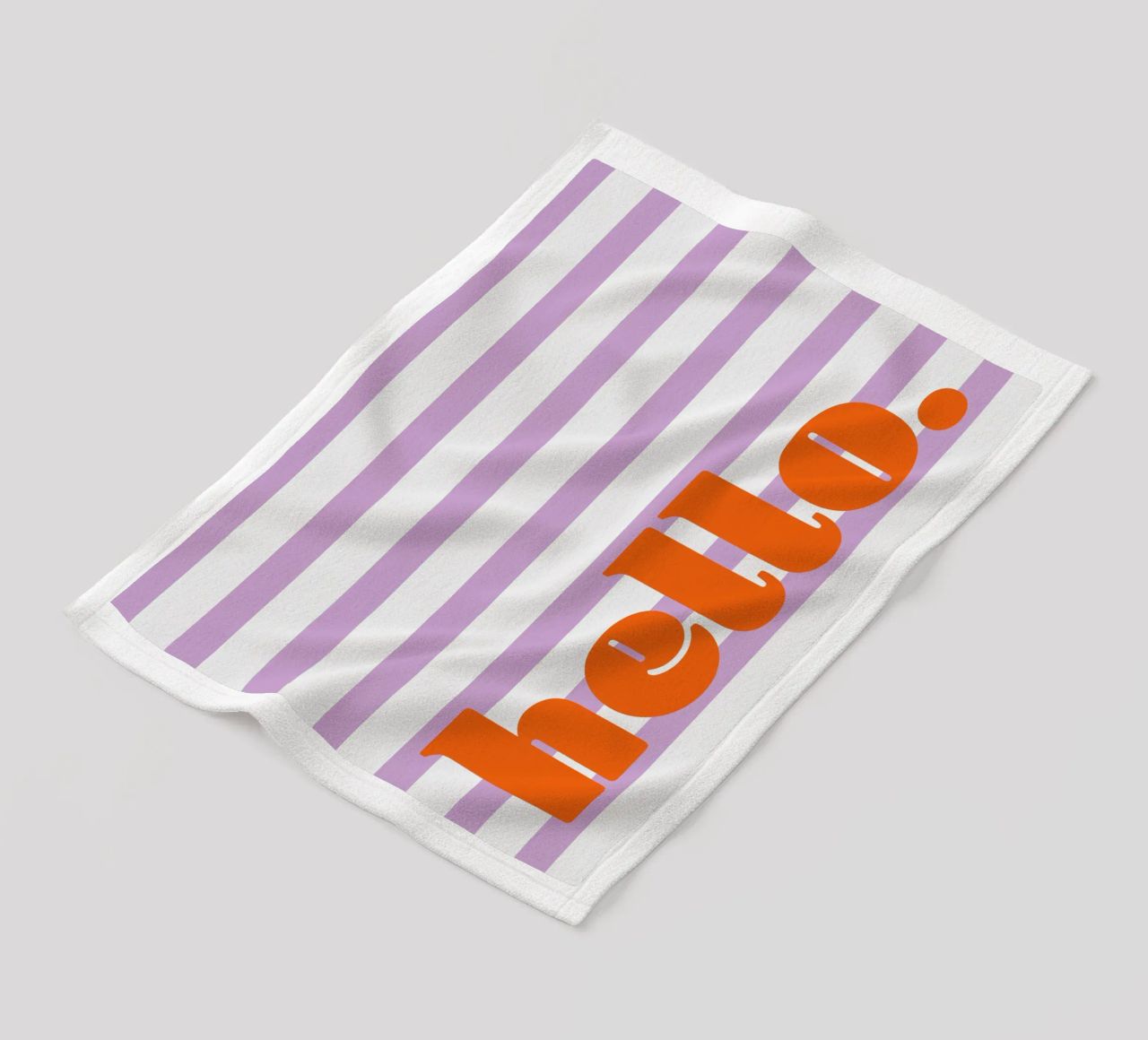 Bonjour - Rayures Lilas plaid polaire de Malou-Studio