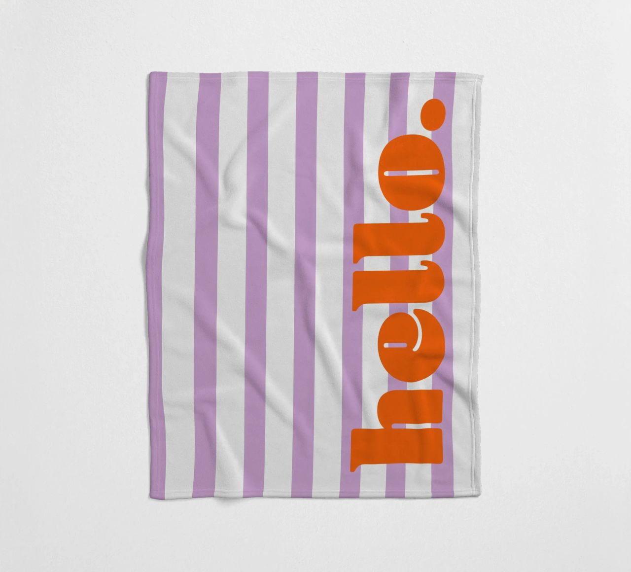 Bonjour - Rayures Lilas plaid polaire de Malou-Studio