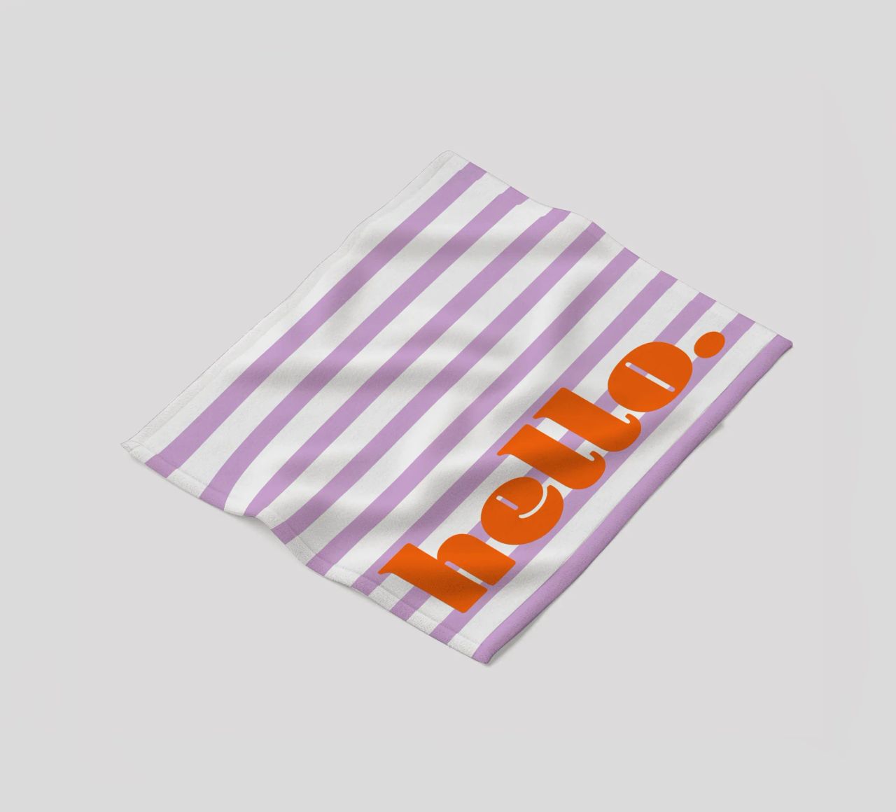 Bonjour - Rayures Lilas plaid polaire de Malou-Studio