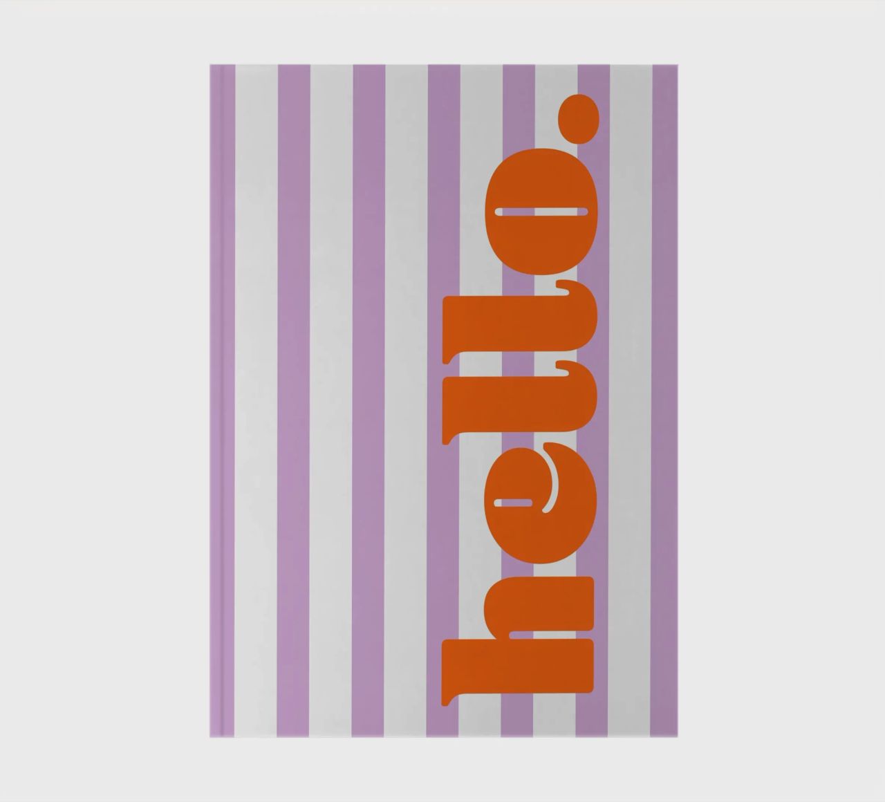 Bonjour - Rayures Lilas carnet de notes de Malou-Studio