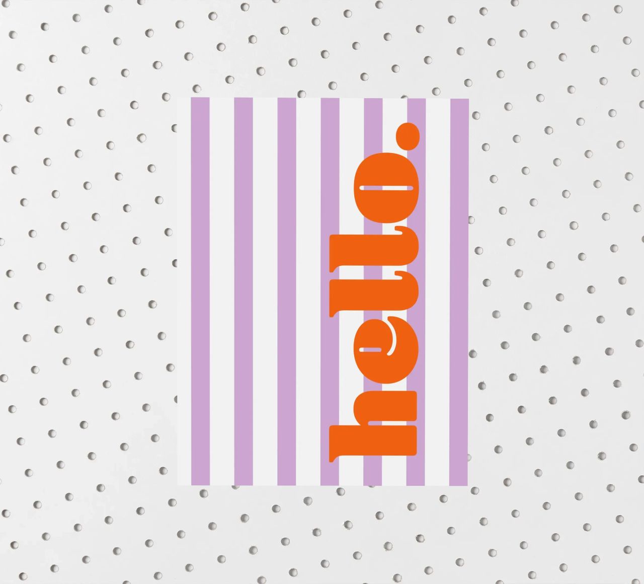 Bonjour - Rayures Lilas autocollant de Malou-Studio