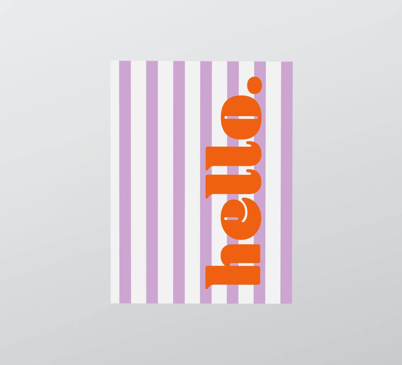 Bonjour - Rayures Lilas autocollant de Malou-Studio