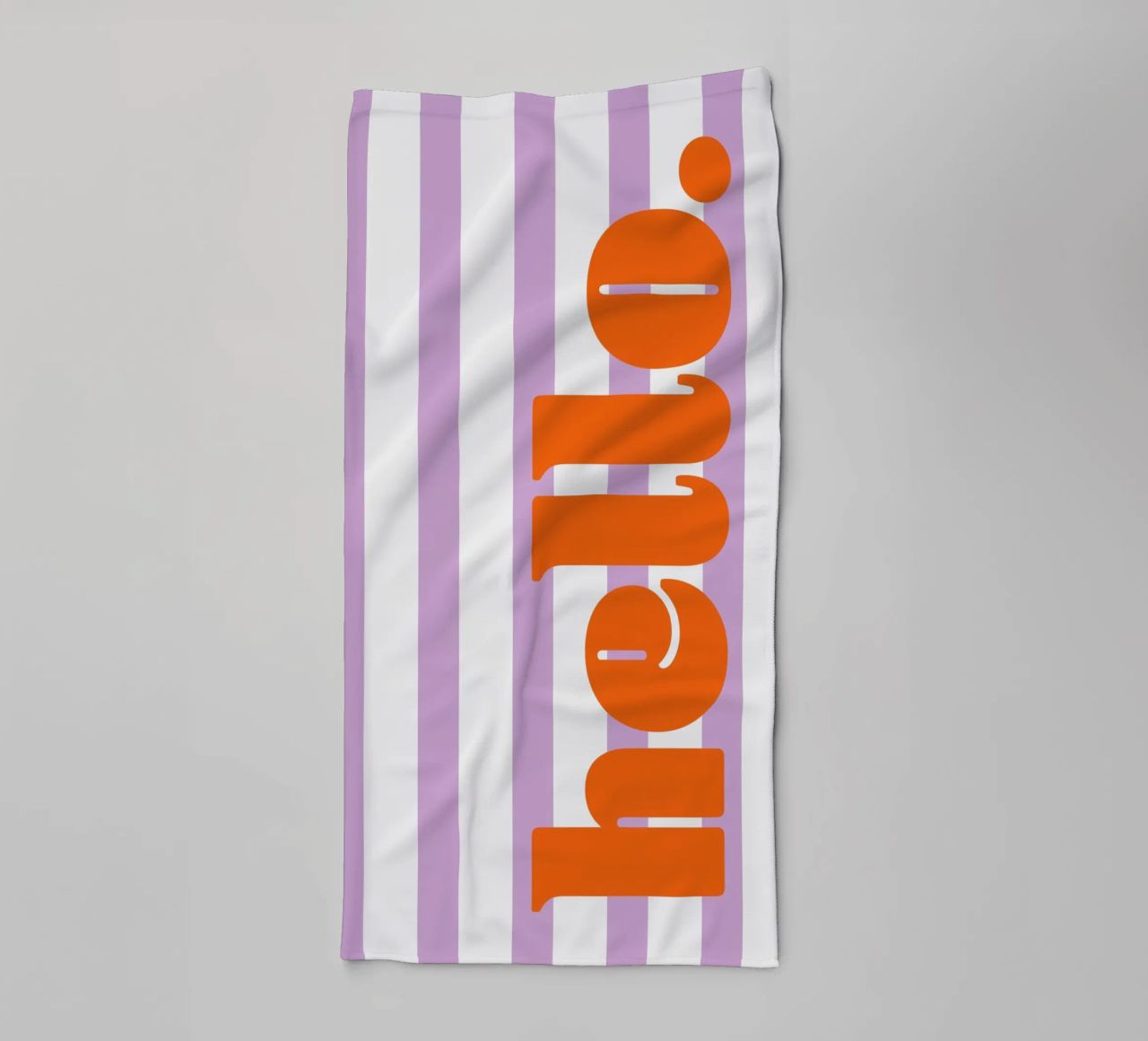 Bonjour - Rayures Lilas serviette de bain de Malou-Studio