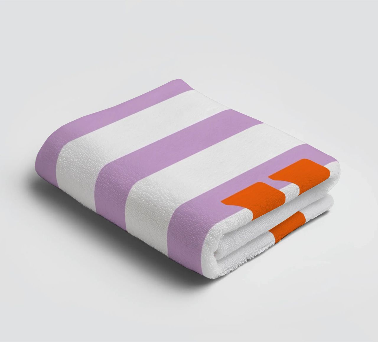 Bonjour - Rayures Lilas serviette de bain de Malou-Studio