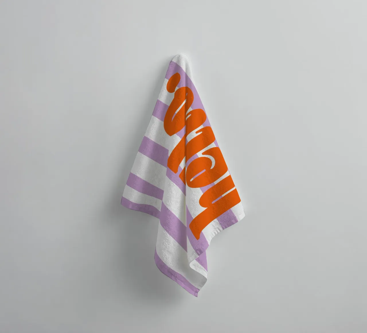 Ciao - Strisce Lilla asciugamano da bagno da Malou-Studio