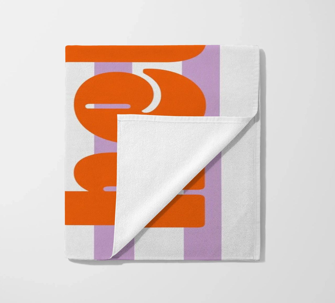 Bonjour - Rayures Lilas serviette de plage de Malou-Studio