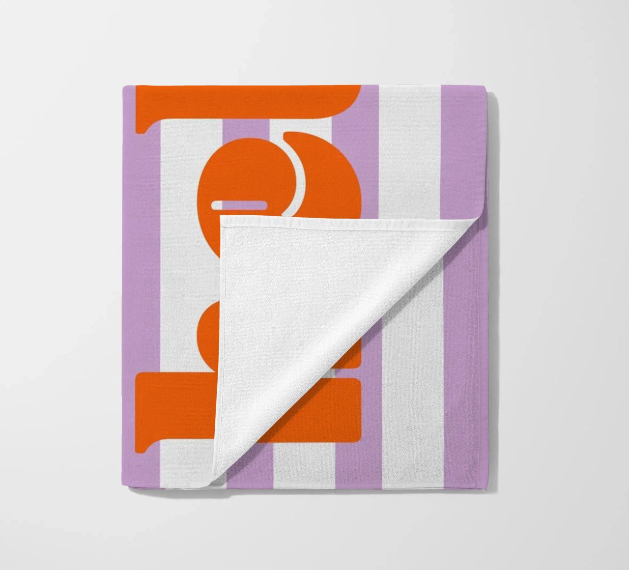 Bonjour - Rayures Lilas serviette de plage de Malou-Studio