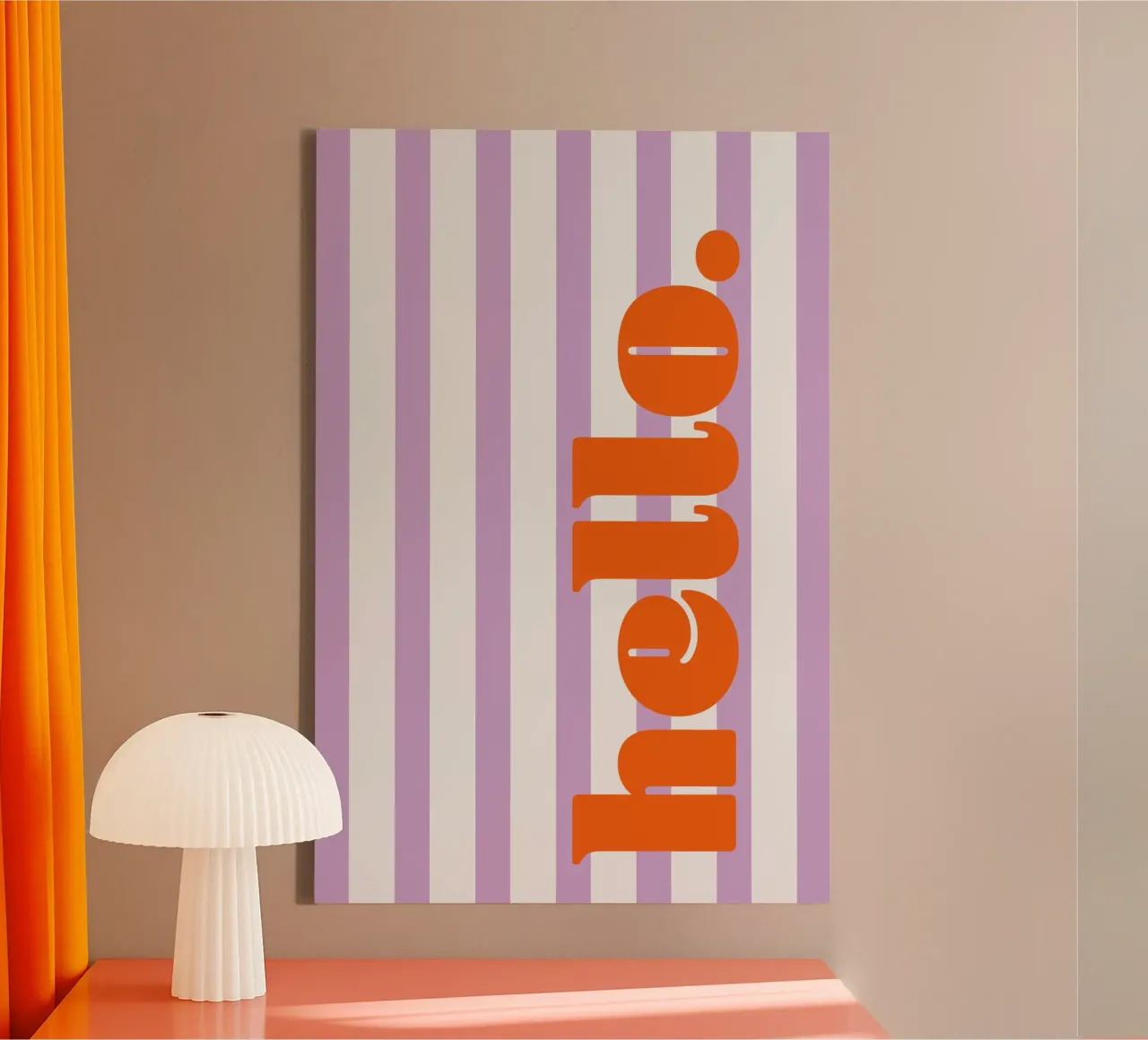 Ciao - Strisce Lilla tela da Malou-Studio