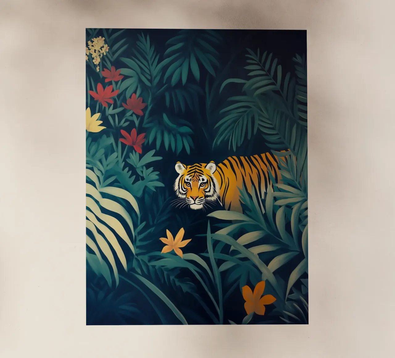 Il sorriso della tigre nella giungla di Rousseau pellicola backlit da Autofocus