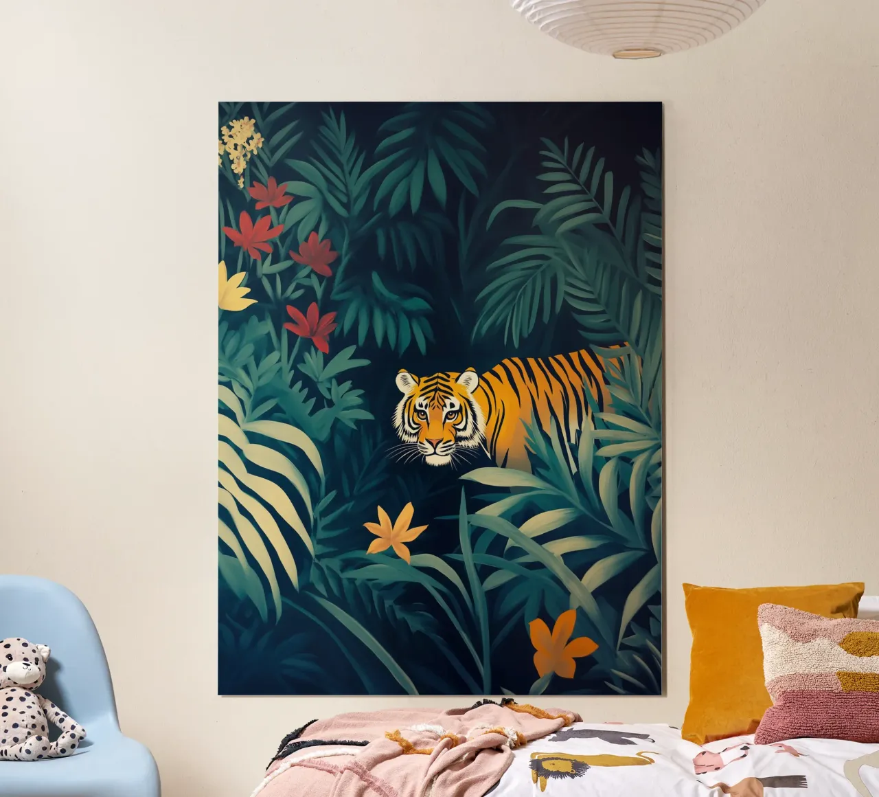 Il sorriso della tigre nella giungla di Rousseau poster da Autofocus